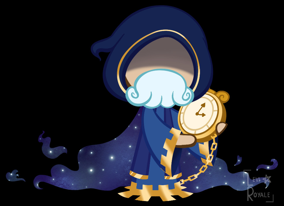 This is an alternate form for Clockwork. Everything else is the same from the first (I recommend looking at the first reference), except his dark blue hood covers his eyes, crown, and hair. This makes him look mysterious.