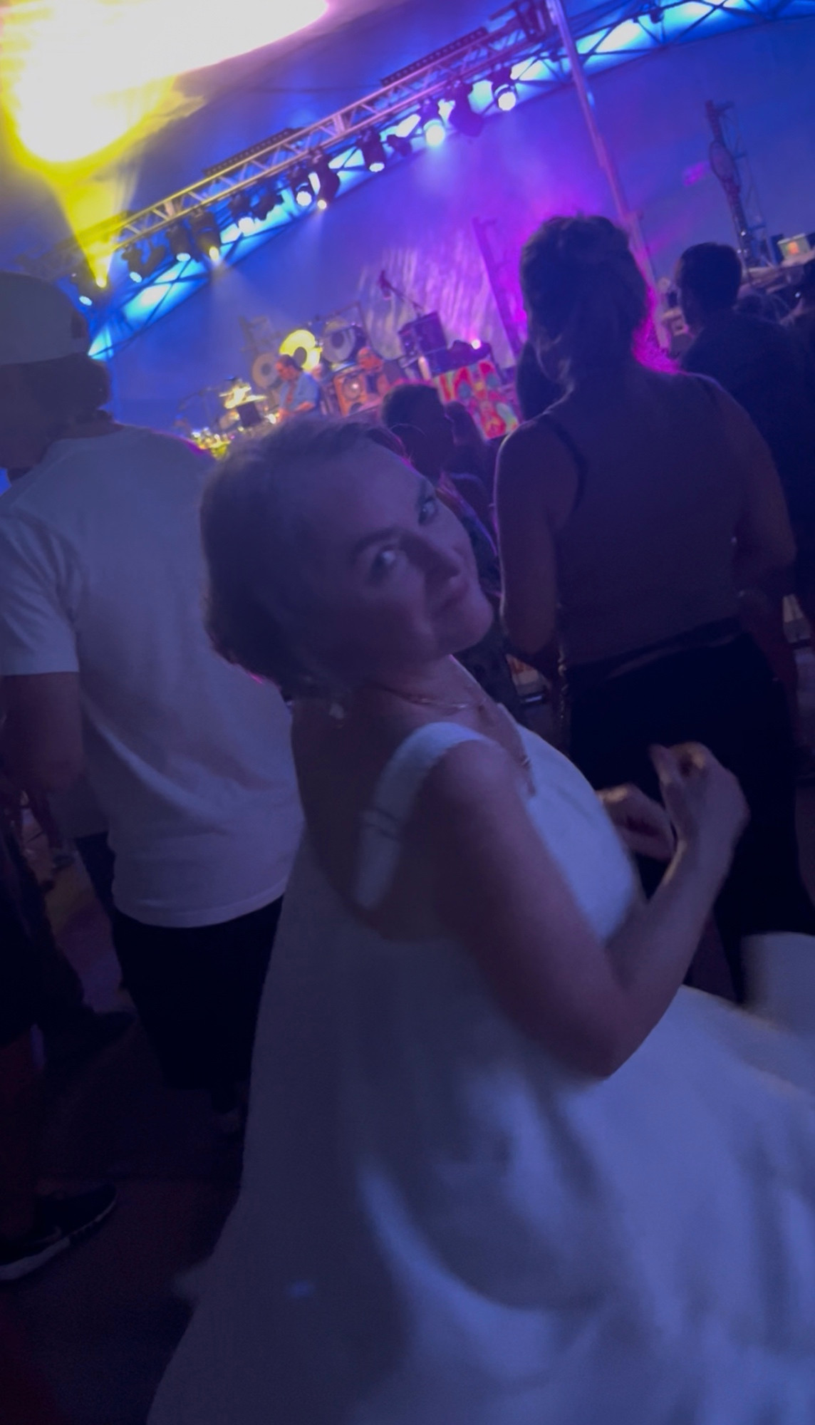 My wife twirls at the Dark Star Orchestra show last night—a great recreation of the summer 1991 Grateful Dead show at Deer Creek. 