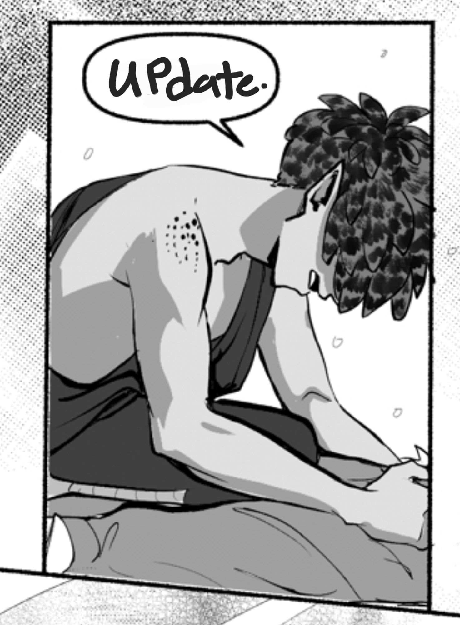 Comic panel of Aves holding someone down.