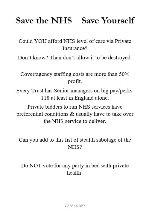 Call to save the NHS as Public