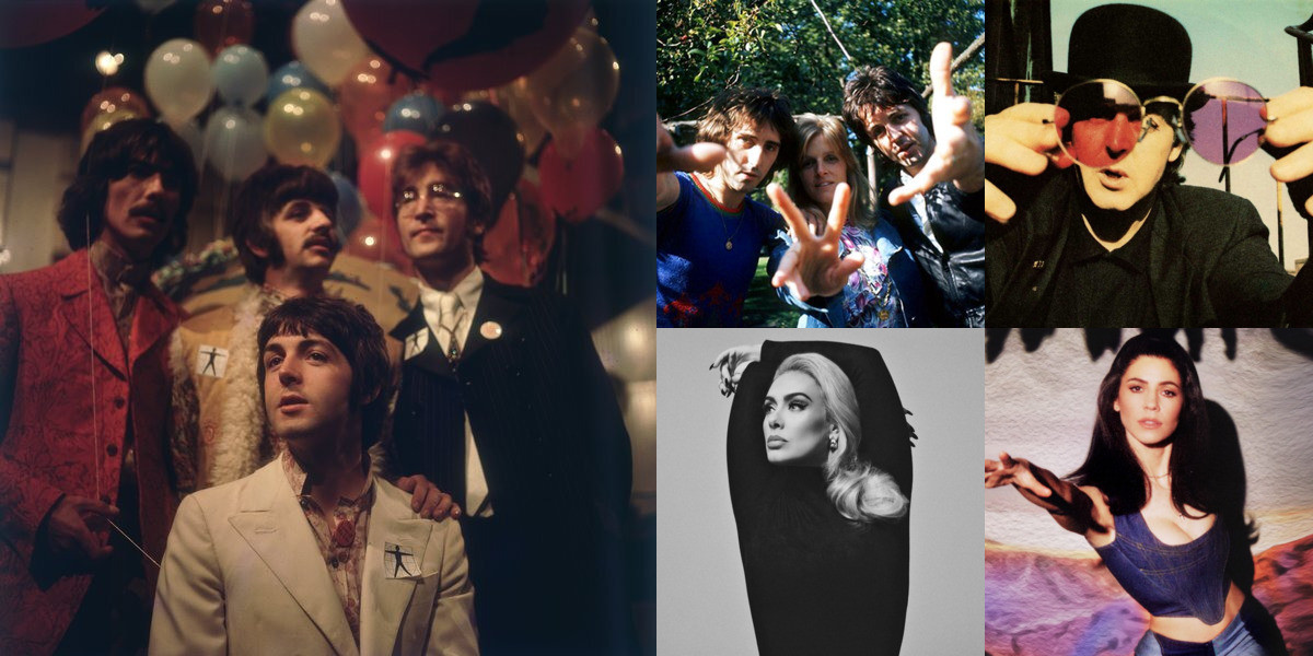 The Beatles (23) Paul McCartney & Wings (8) Paul McCartney (4) Adele (3) Marina (3)