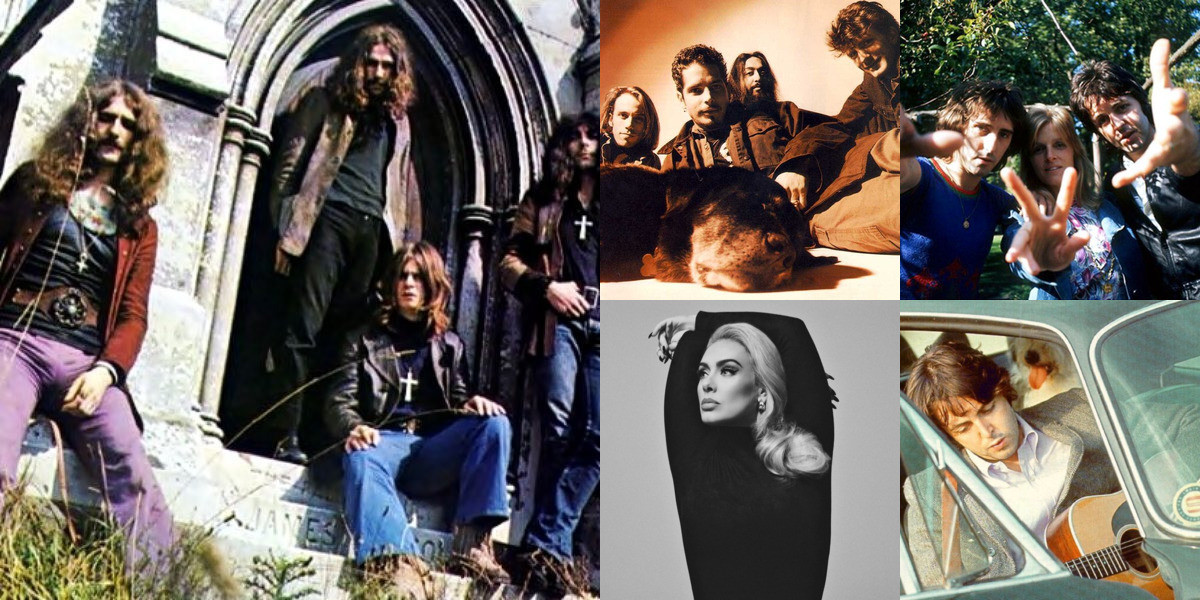 Black Sabbath (16) Soundgarden (8) Paul McCartney & Wings (7) Adele (4) Paul McCartney (4)