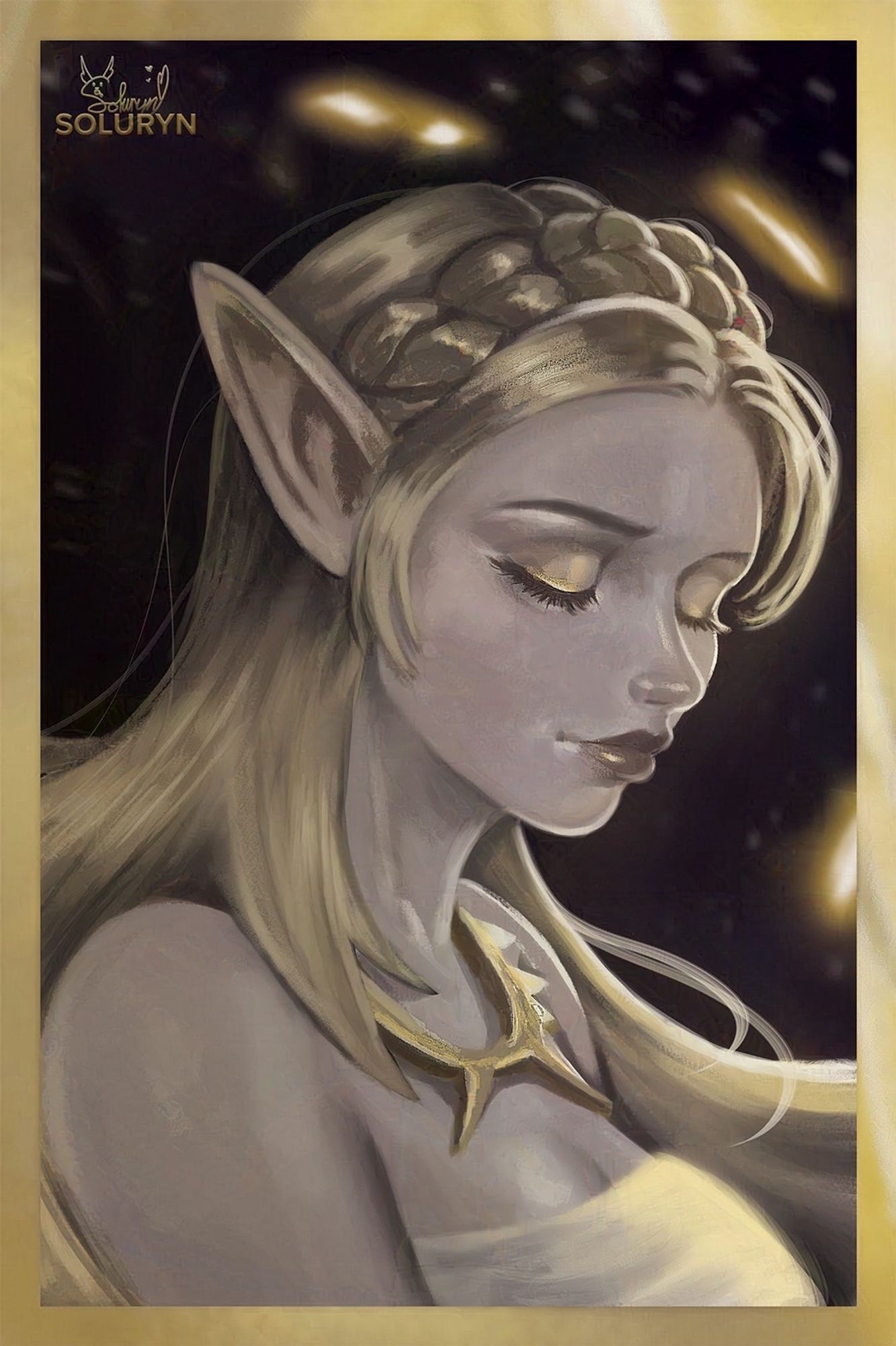 A digital painting of Zelda #bySoluryn