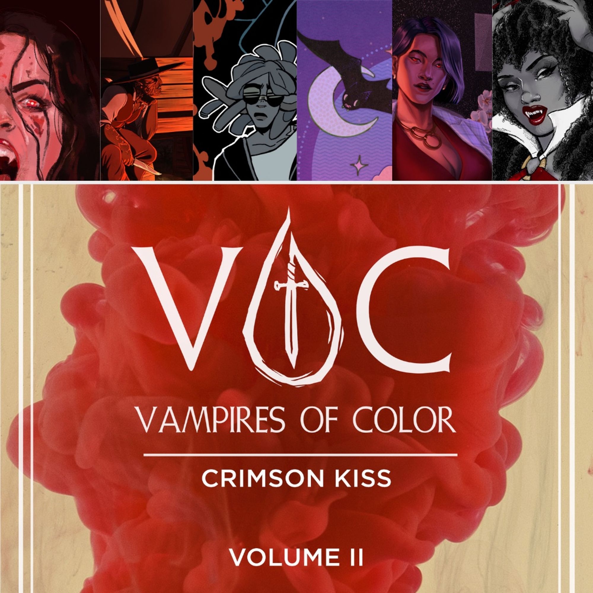 Promo image for Vampire of Color: Crimson Kiss charity zine