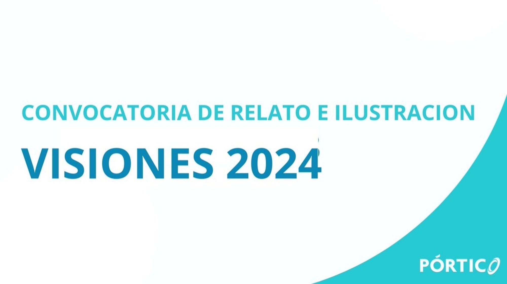 Cartel anunciando la convocatoria de relato e ilustración para el Visiones 2024