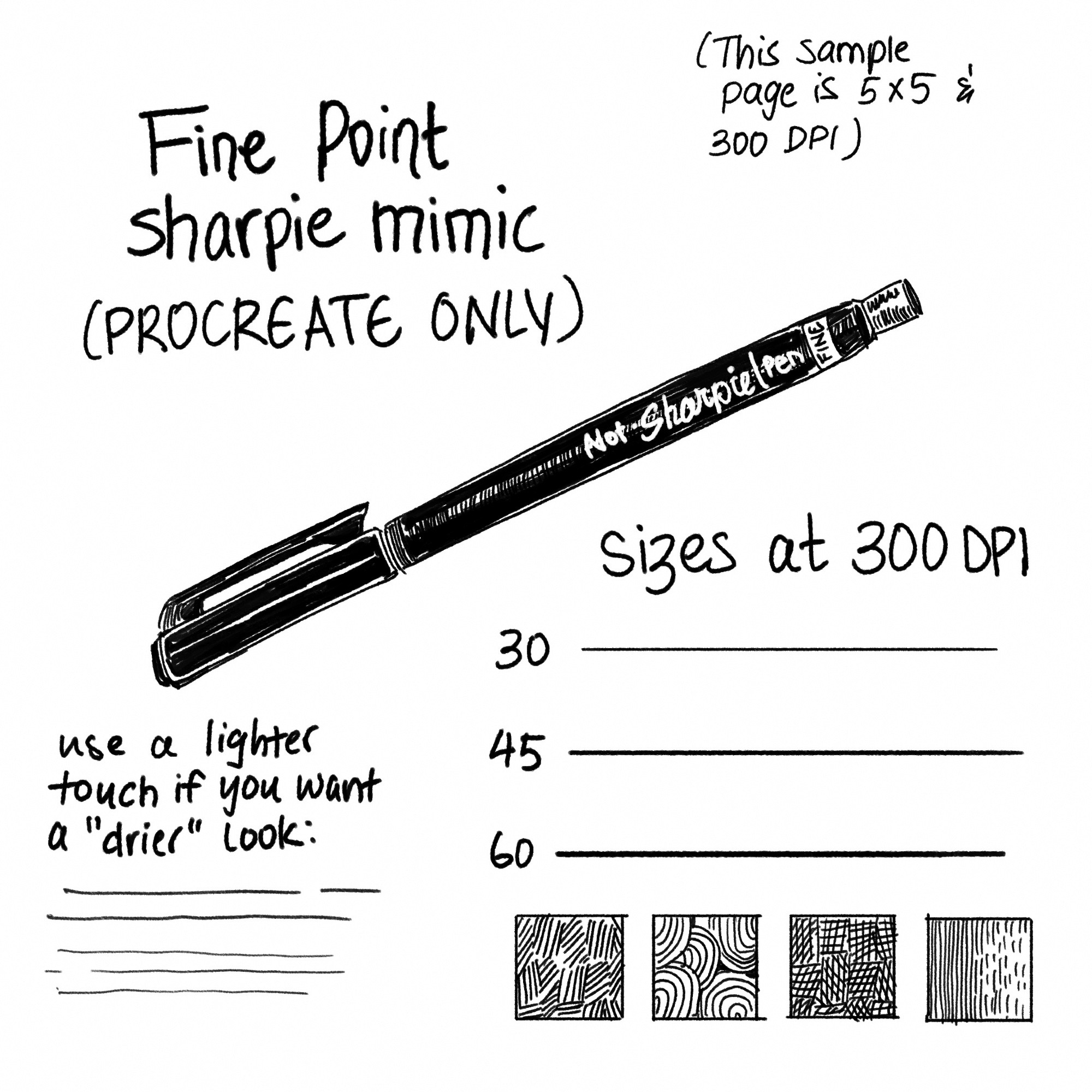 fine point sharpie mimic preview