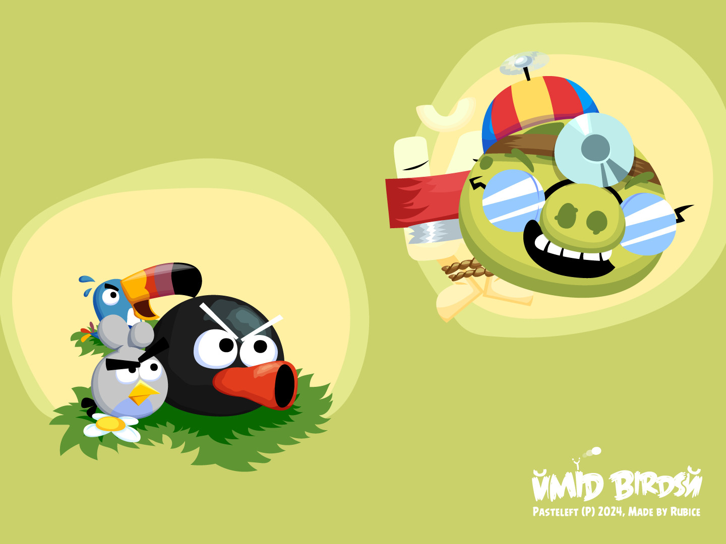 this is a promotion art for my angry birds mod i'm working!