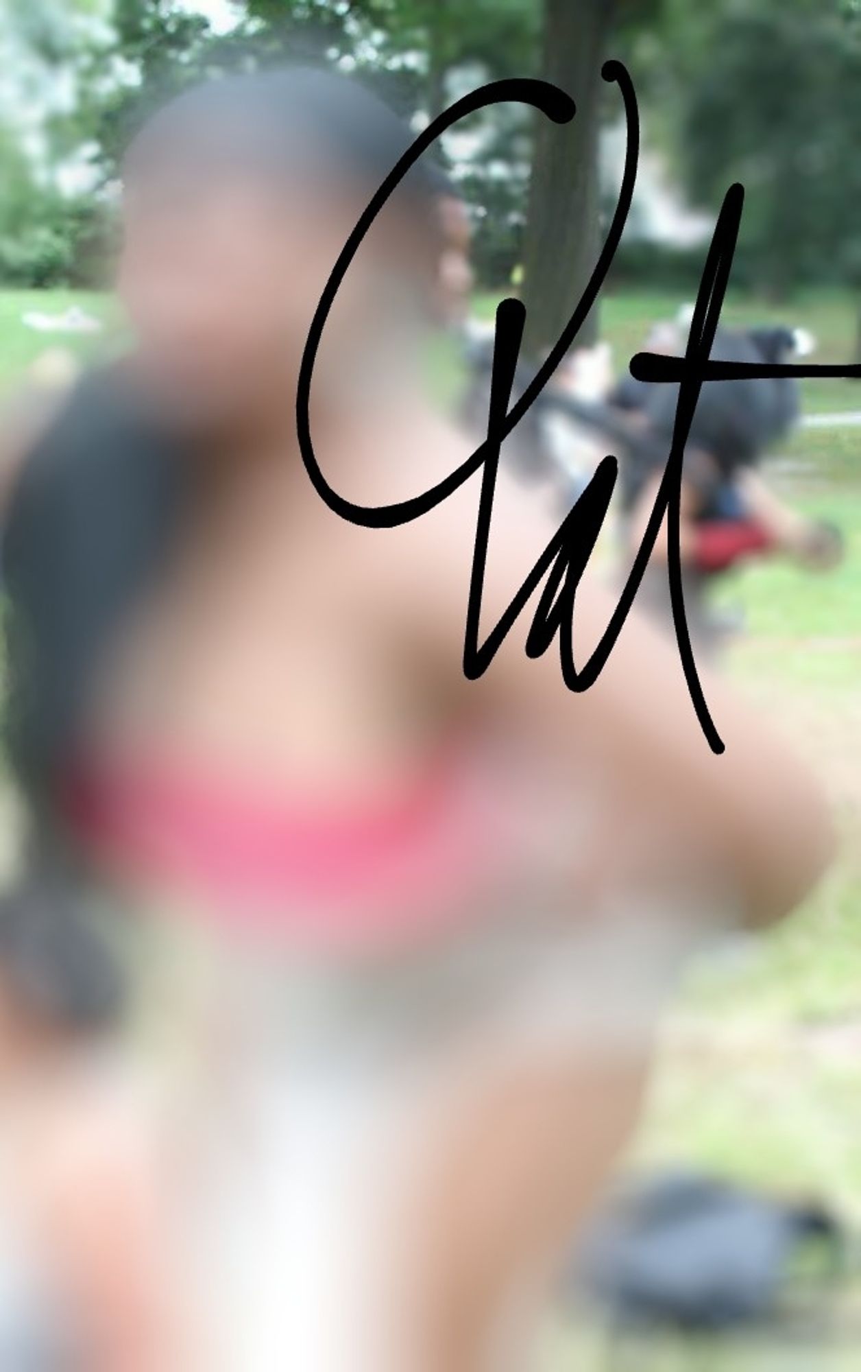 Blurred image of secret Chel cosplay. This isn't even lewd I'm just stingy with the VERY few cosplay pics I have. lol