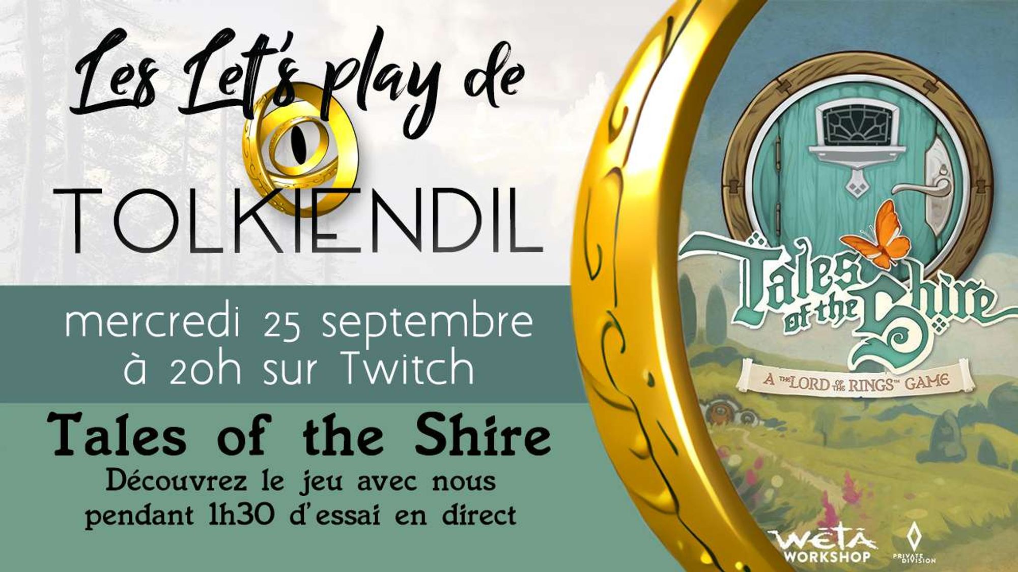 Nous avons réglé le blocage qui nous avait privé de notre session d'essai de Tales of the Shire de dimanche. Nous pouvons donc vous proposer un nouveau rendez-vous ce mercredi à 20h !
👉 https://www.twitch.tv/AssoTolkiendil