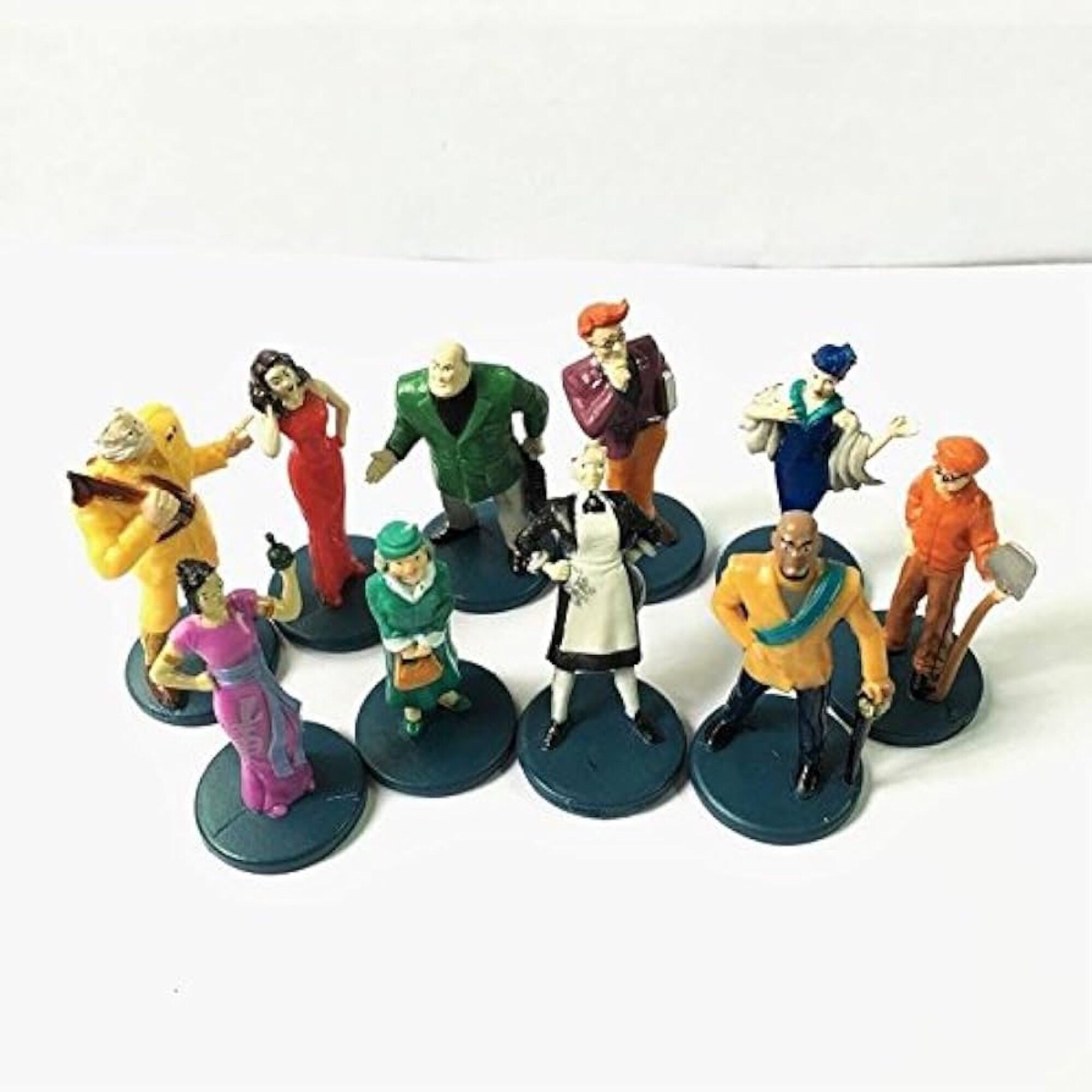 Clue pieces depicting all the suspects