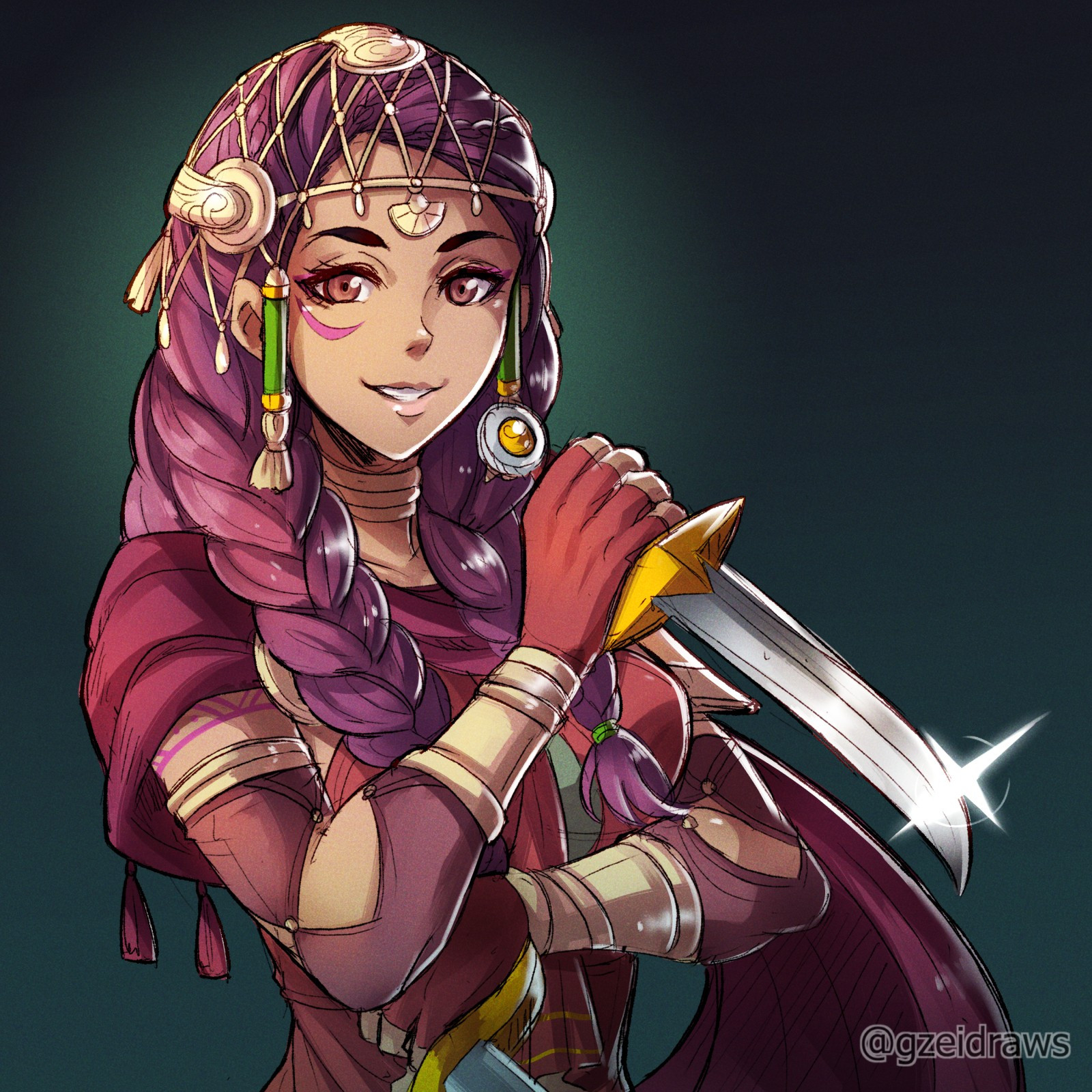 petra wielding pointy dagger