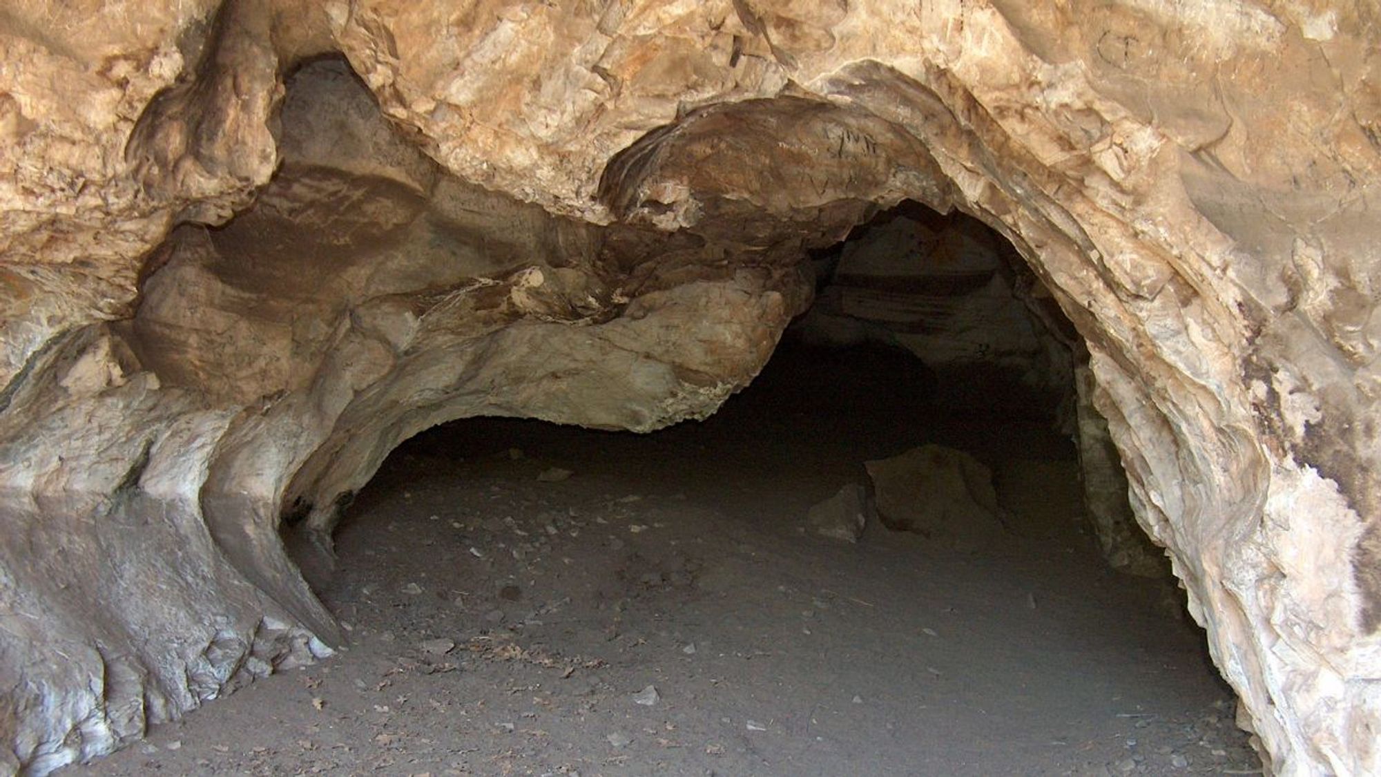 Looking into the entrance of Colorado's Sweetwater Cave.