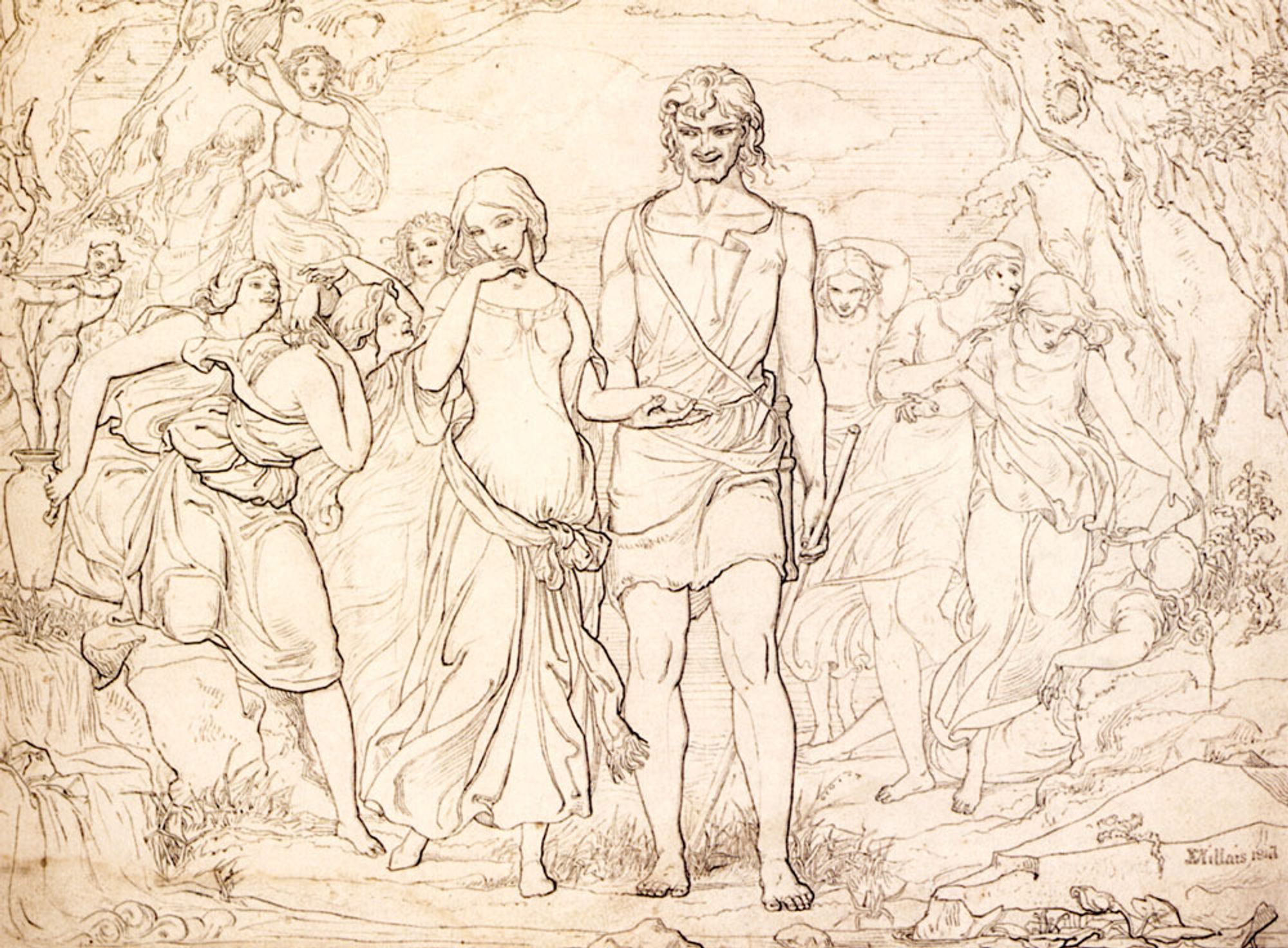 Cymon And Iphigenia, Study