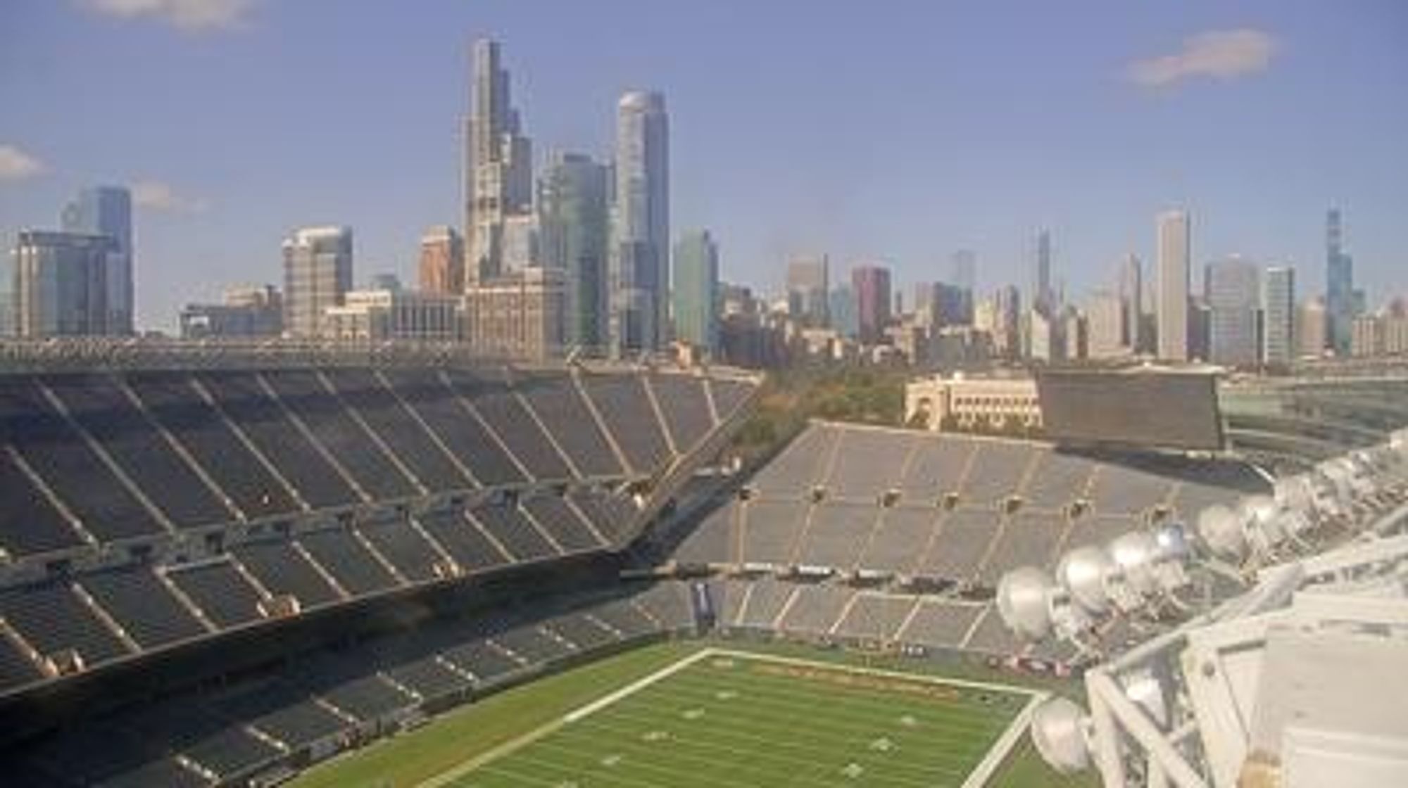 View looking ENE from the top of Soldier Field overlooking Burnham Harbor and the Adler Planetarium. // Image captured at: 2024-10-04 18:25:38 UTC (about 7 min. prior to this post) // Current Temp in Chicago: 68.97 F | 20.54 C // Precip: few clouds // Wind: NE at 11.498 mph | 18.50 kph // Humidity: 57%