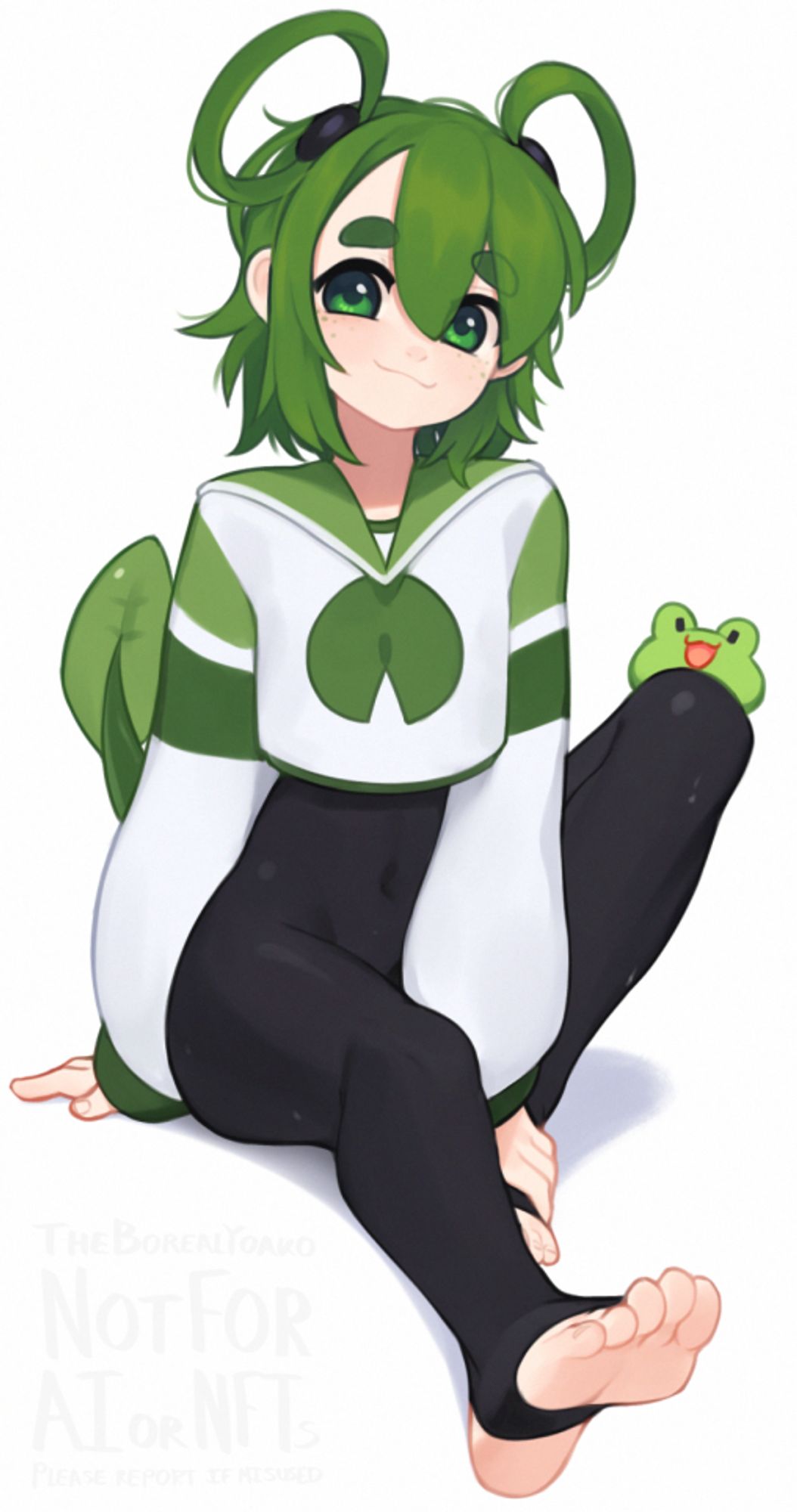 frog girl on stirrups