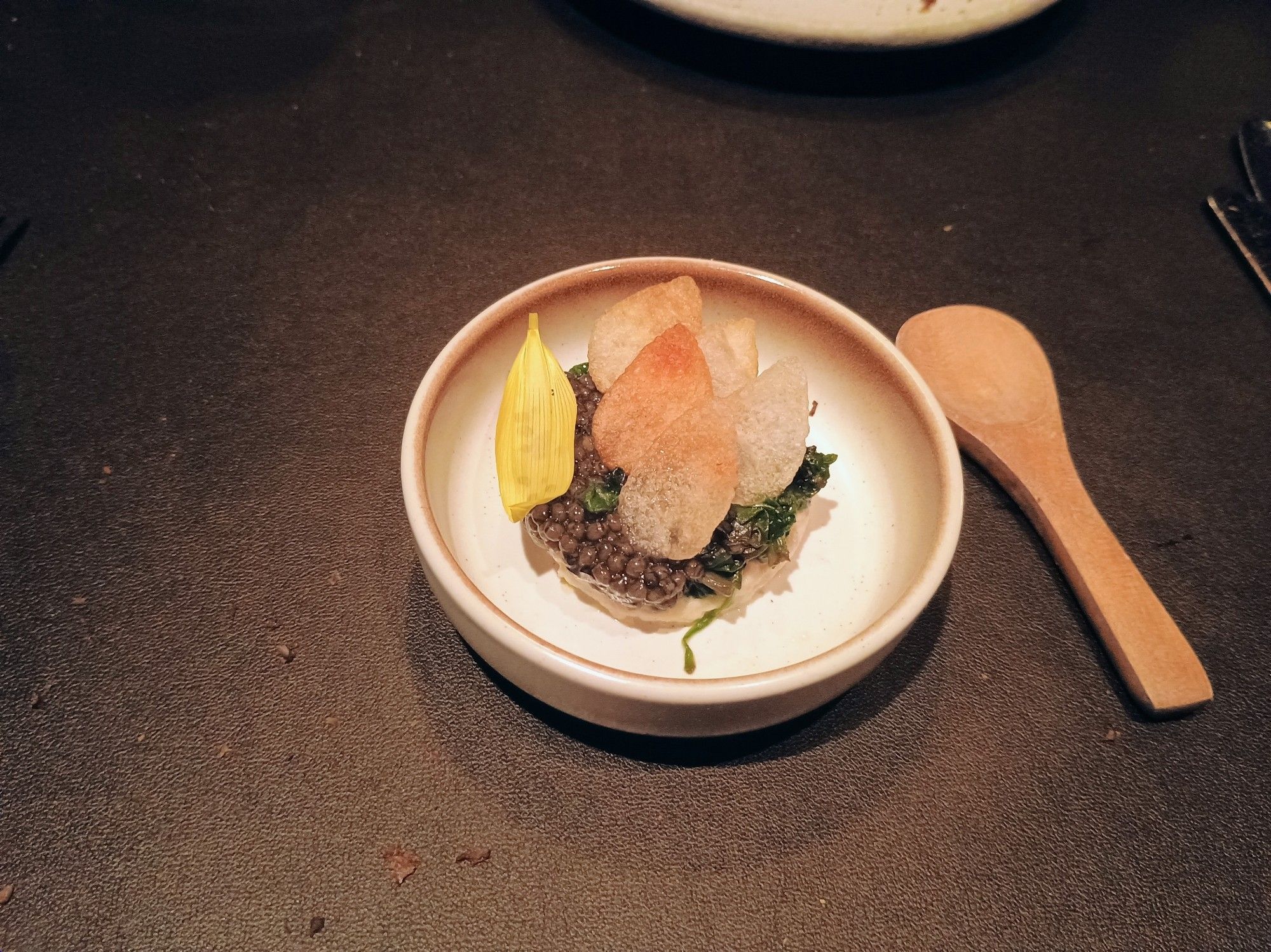 Caviar with smoked sablefish