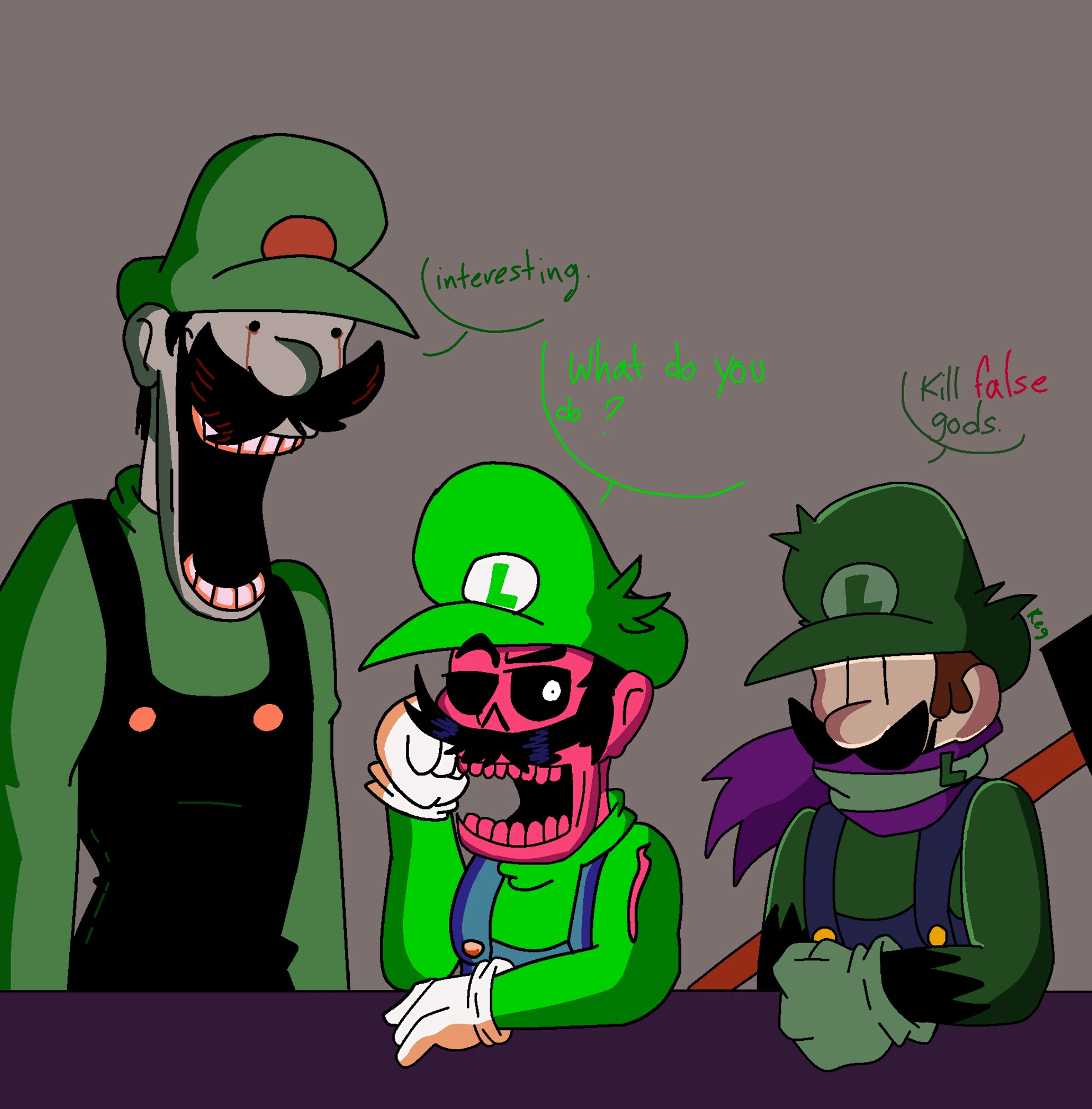 Btw the Luigi on the left that my take on Mario mix requital 