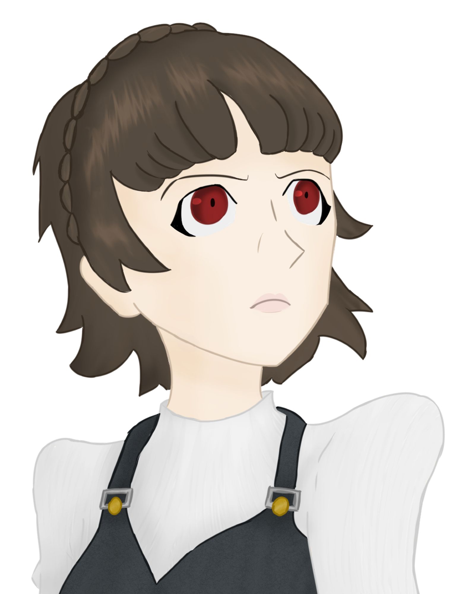 2D fanart of the character Makoto Niijima from Persona 5