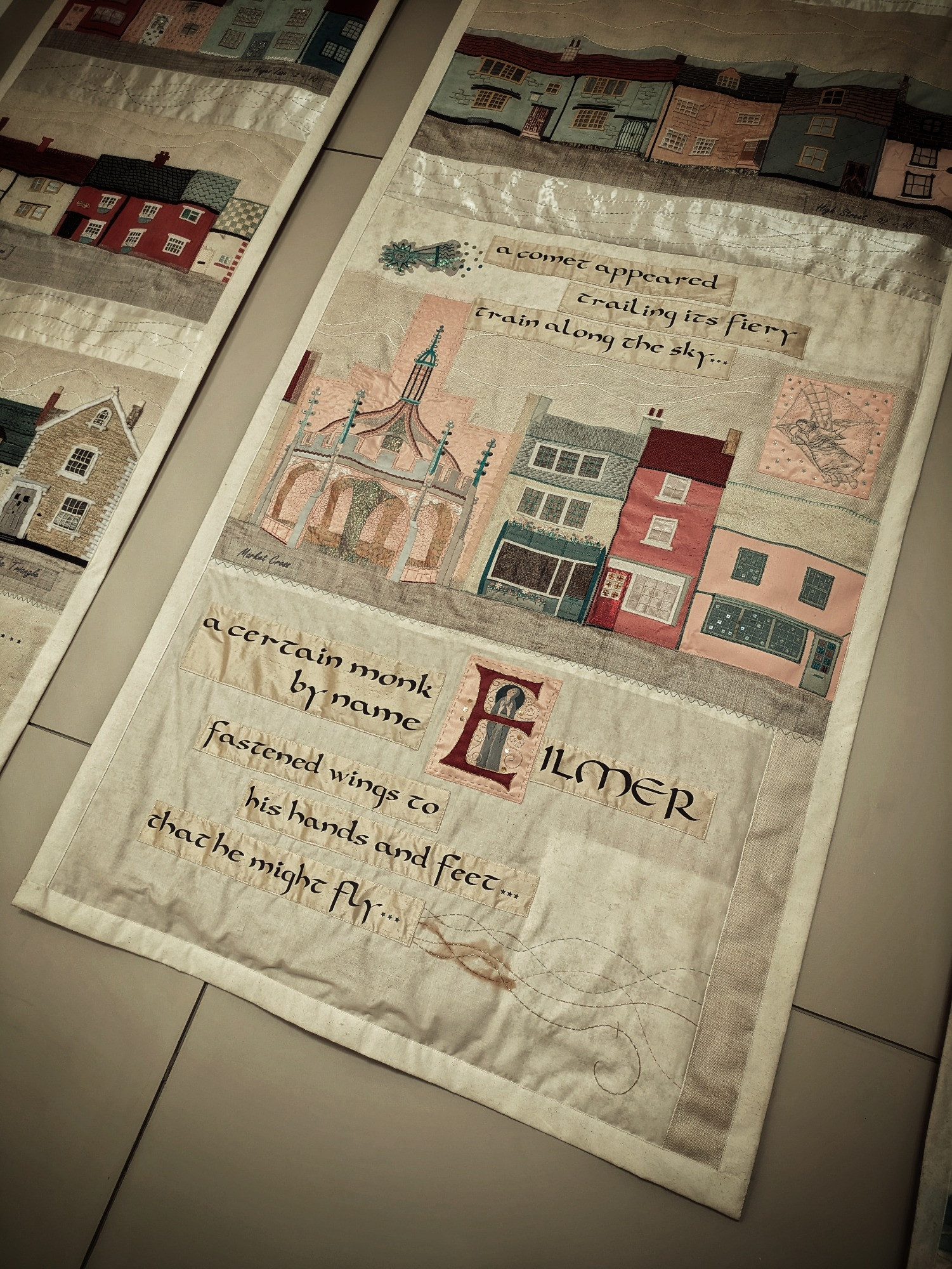 The story of Eilmer of Malmesbury on another locally made tapestry 