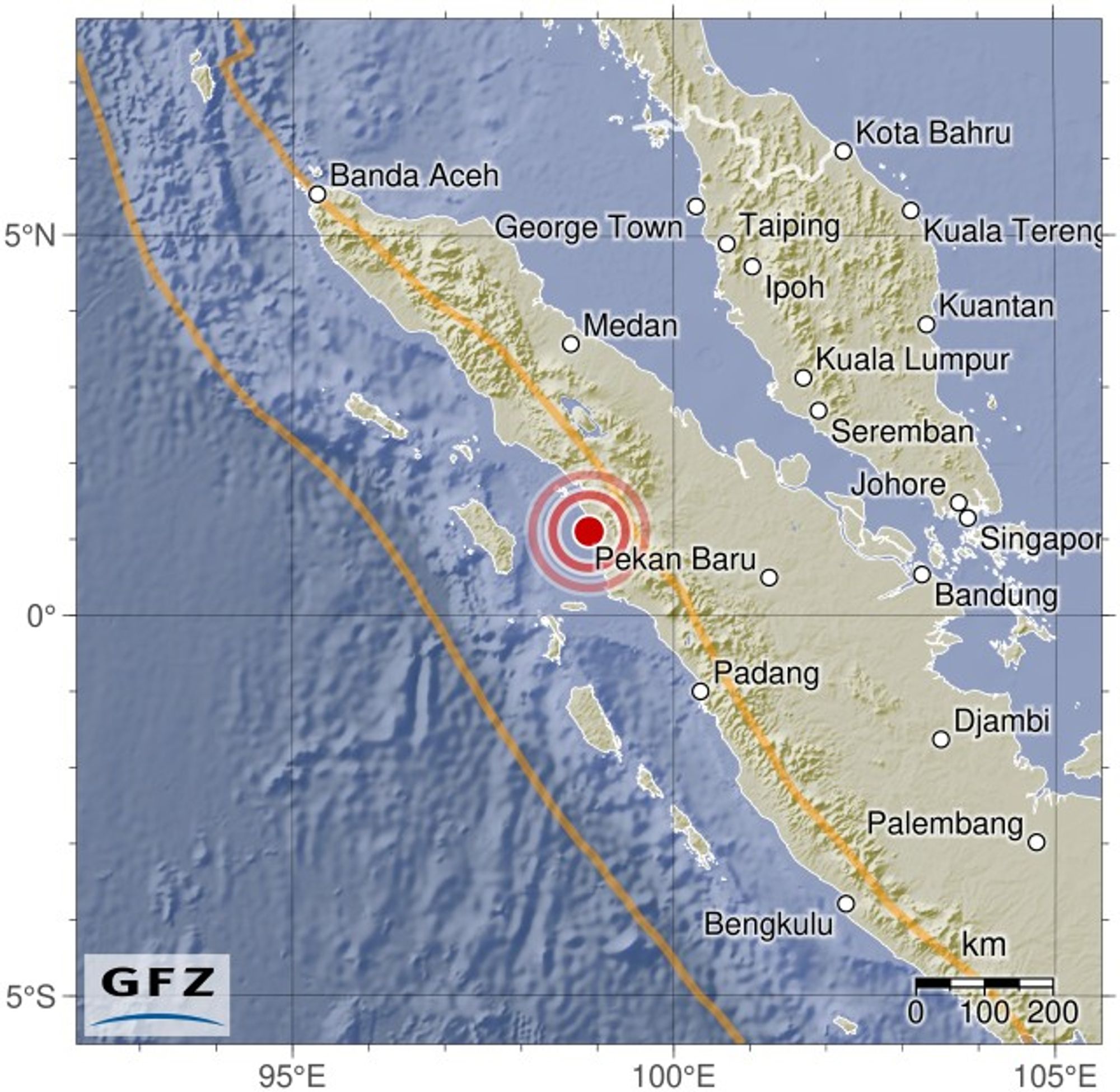 Event map showing the location of the earthquake.