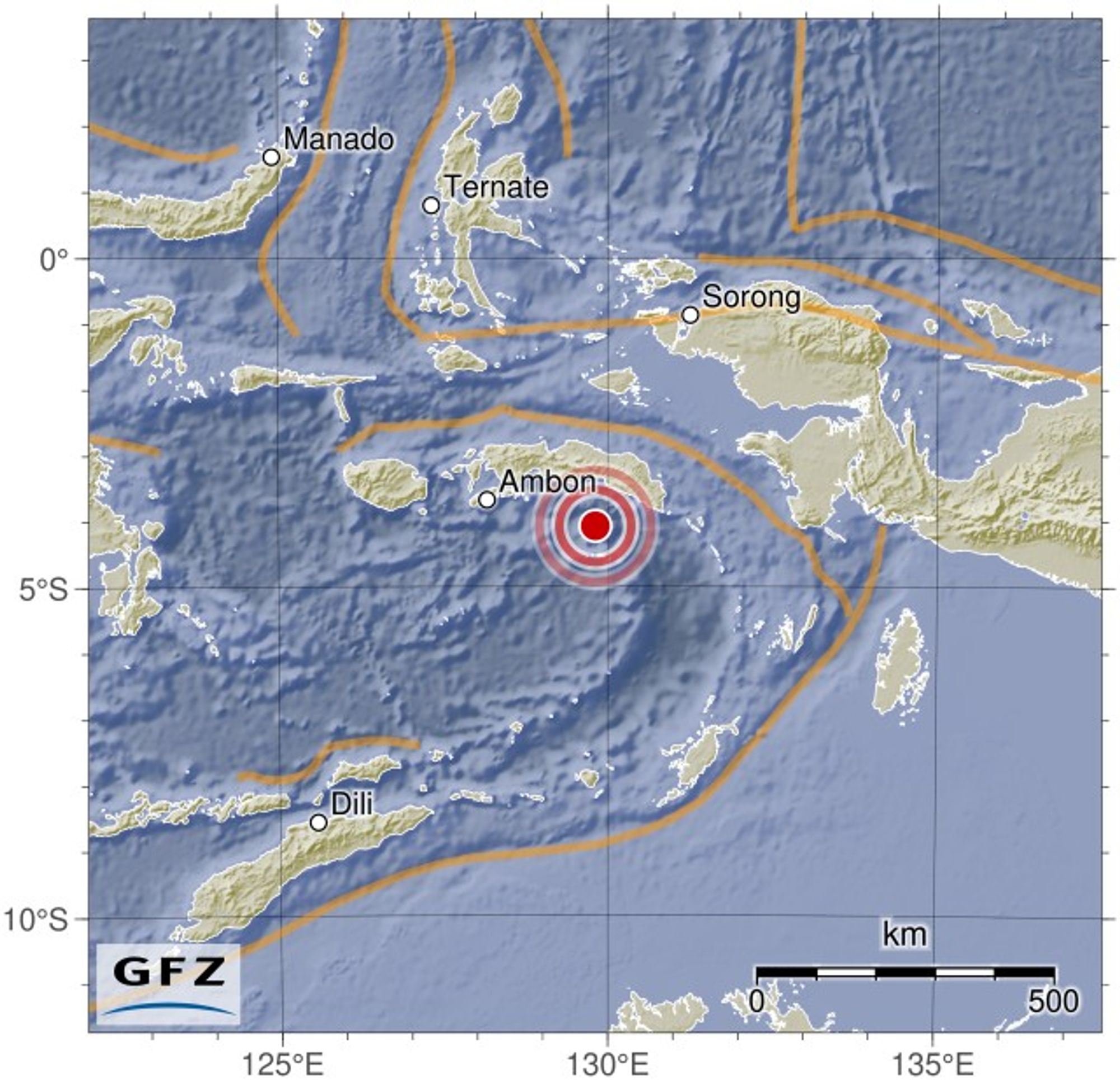 Event map showing the location of the earthquake.