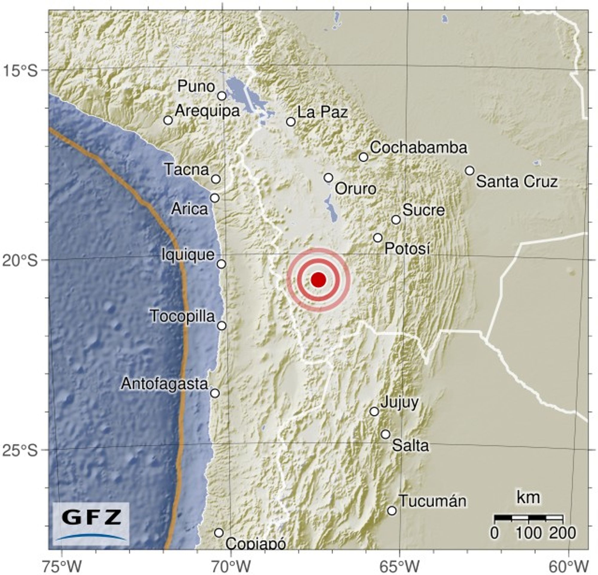 Event map showing the location of the earthquake.