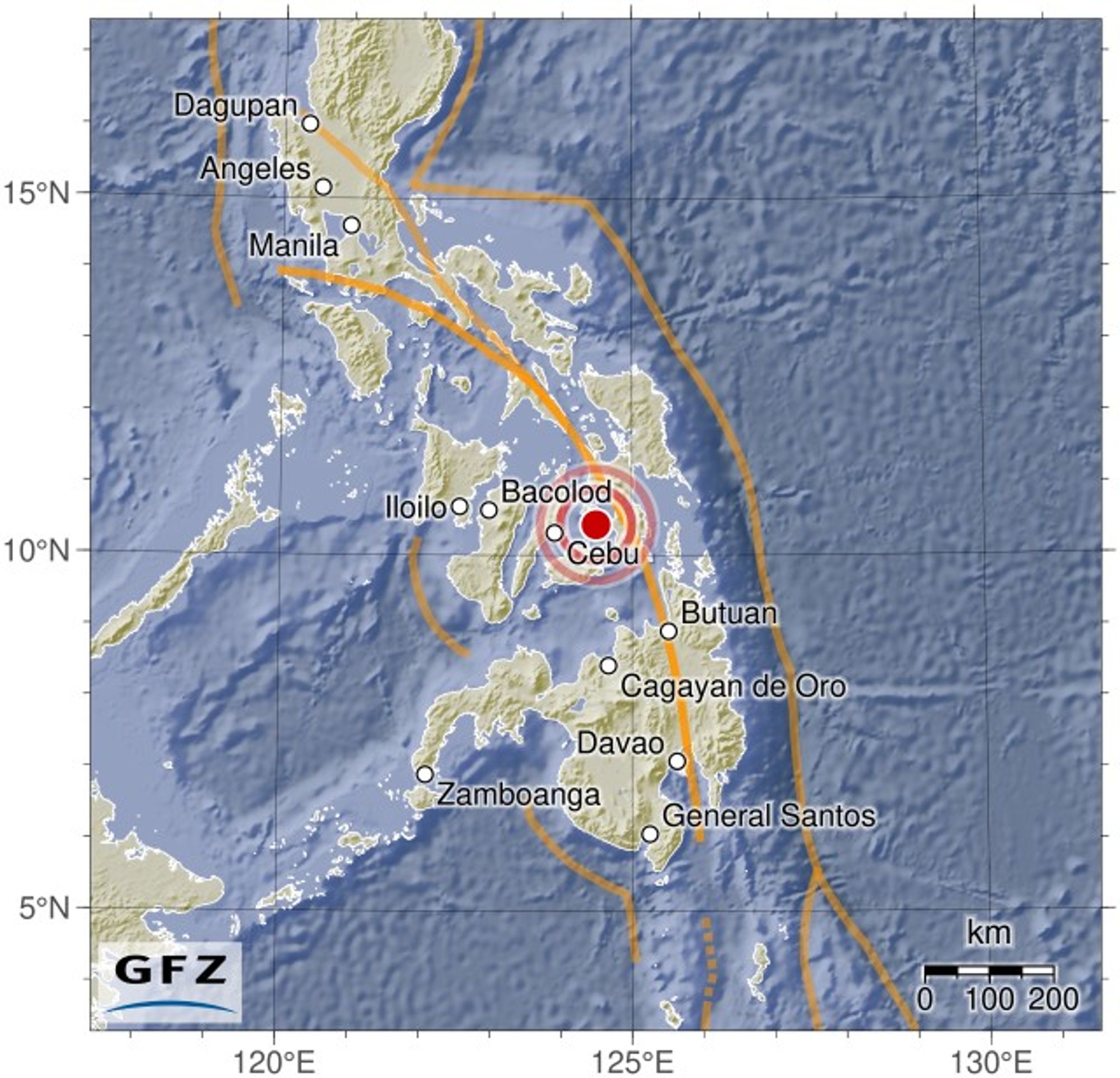 Event map showing the location of the earthquake.