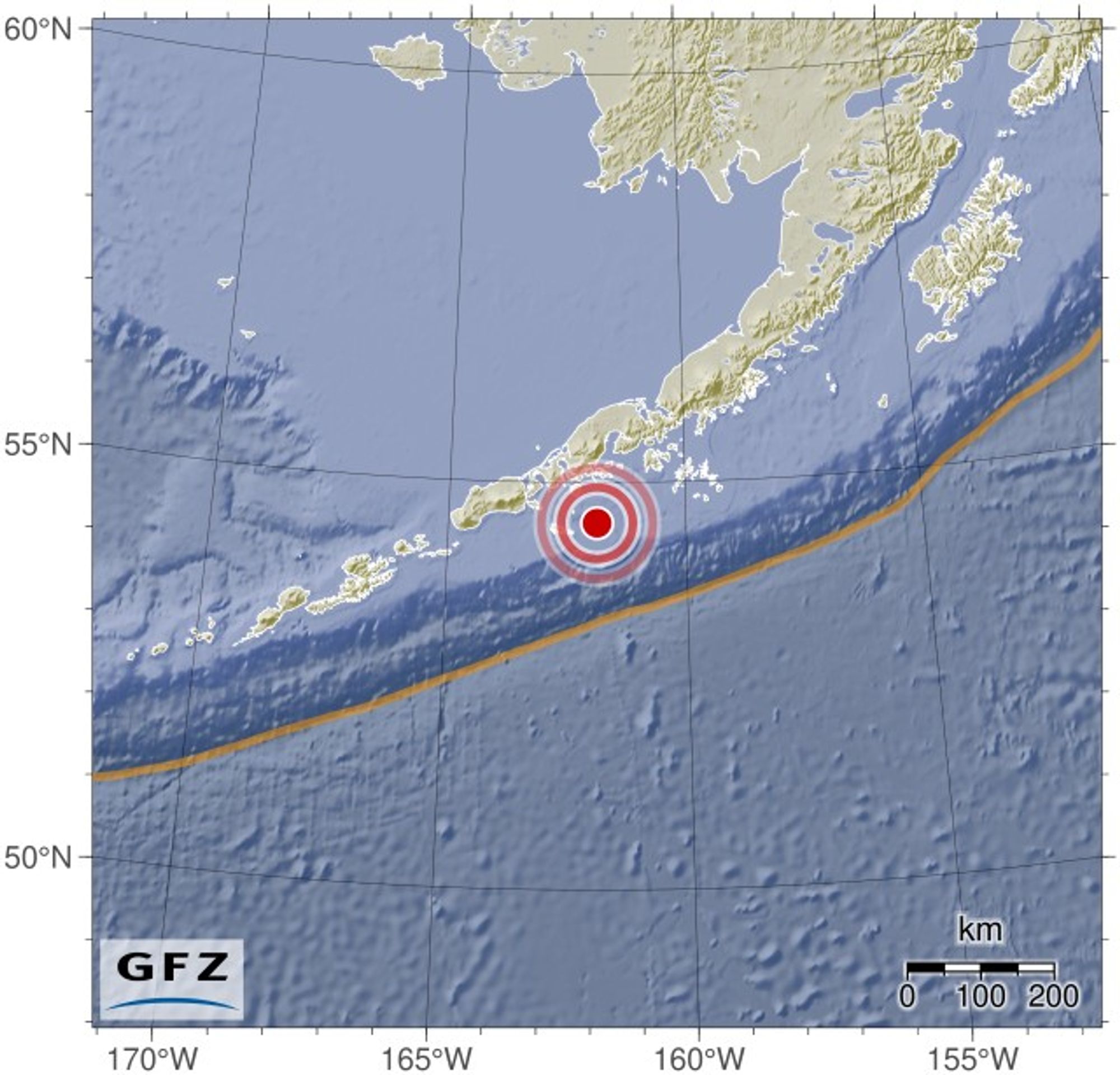 Event map showing the location of the earthquake.