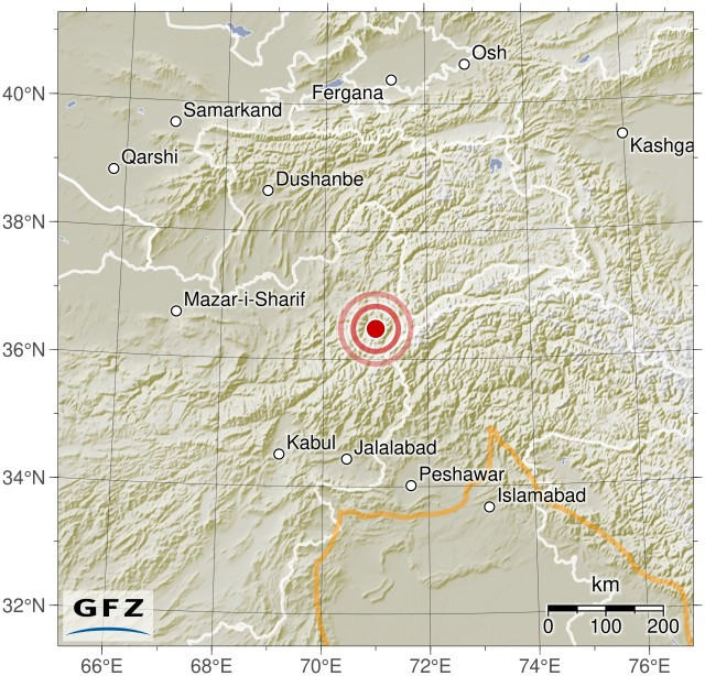 Event map showing the location of the earthquake.