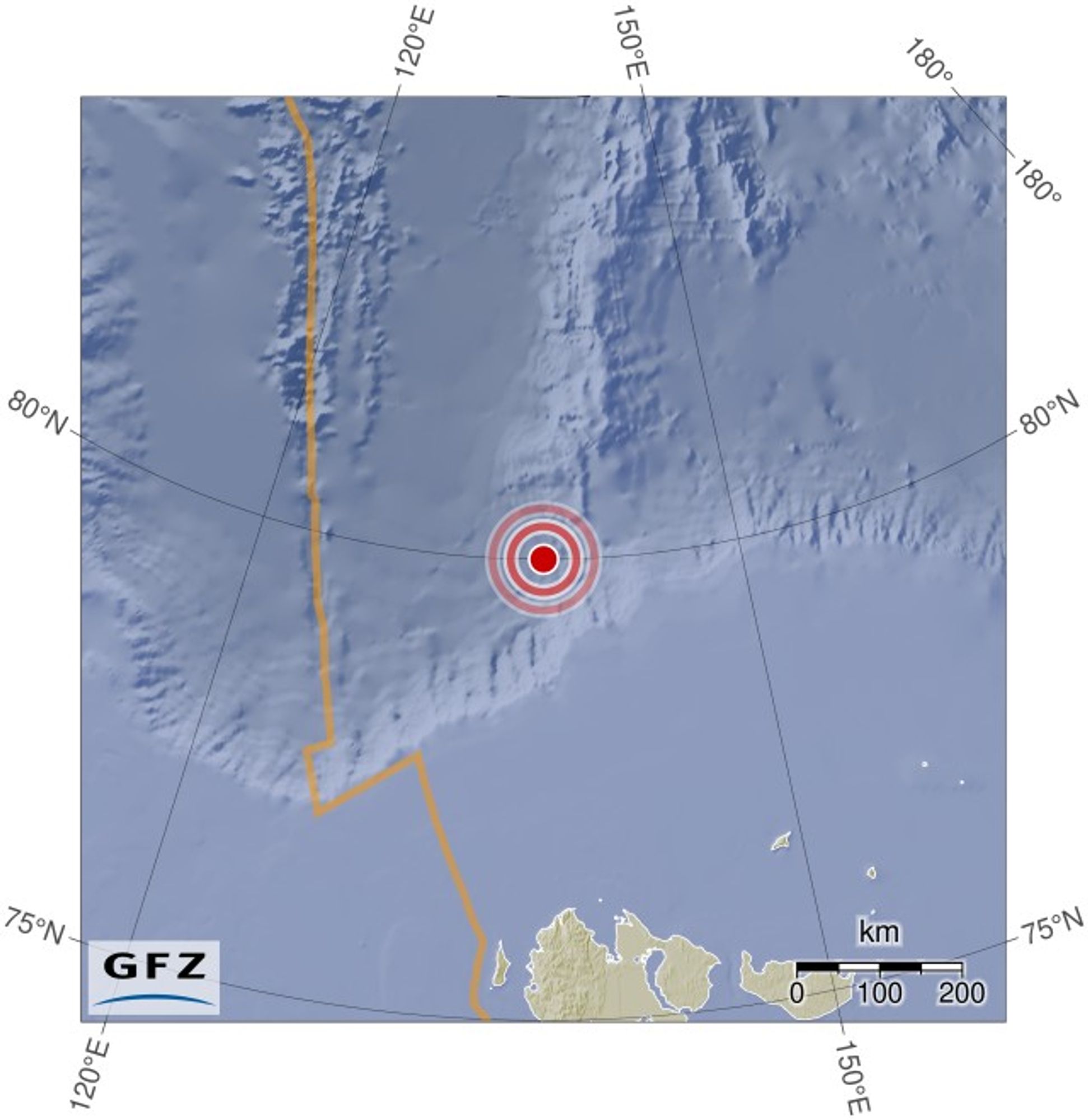 Event map showing the location of the earthquake.