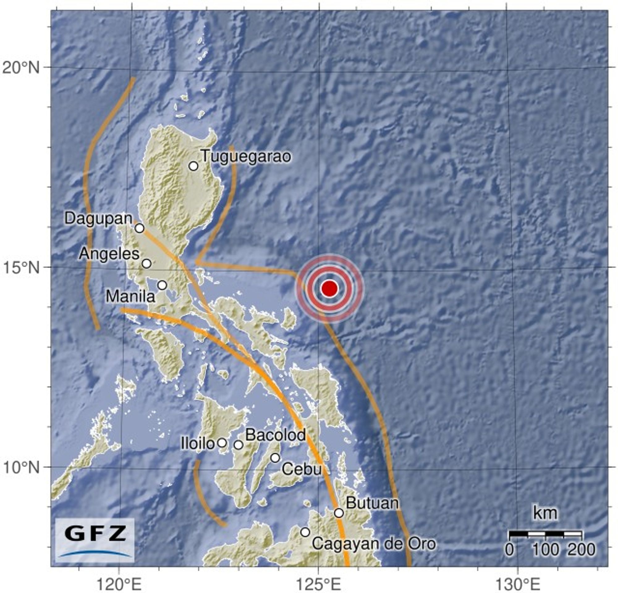 Event map showing the location of the earthquake.