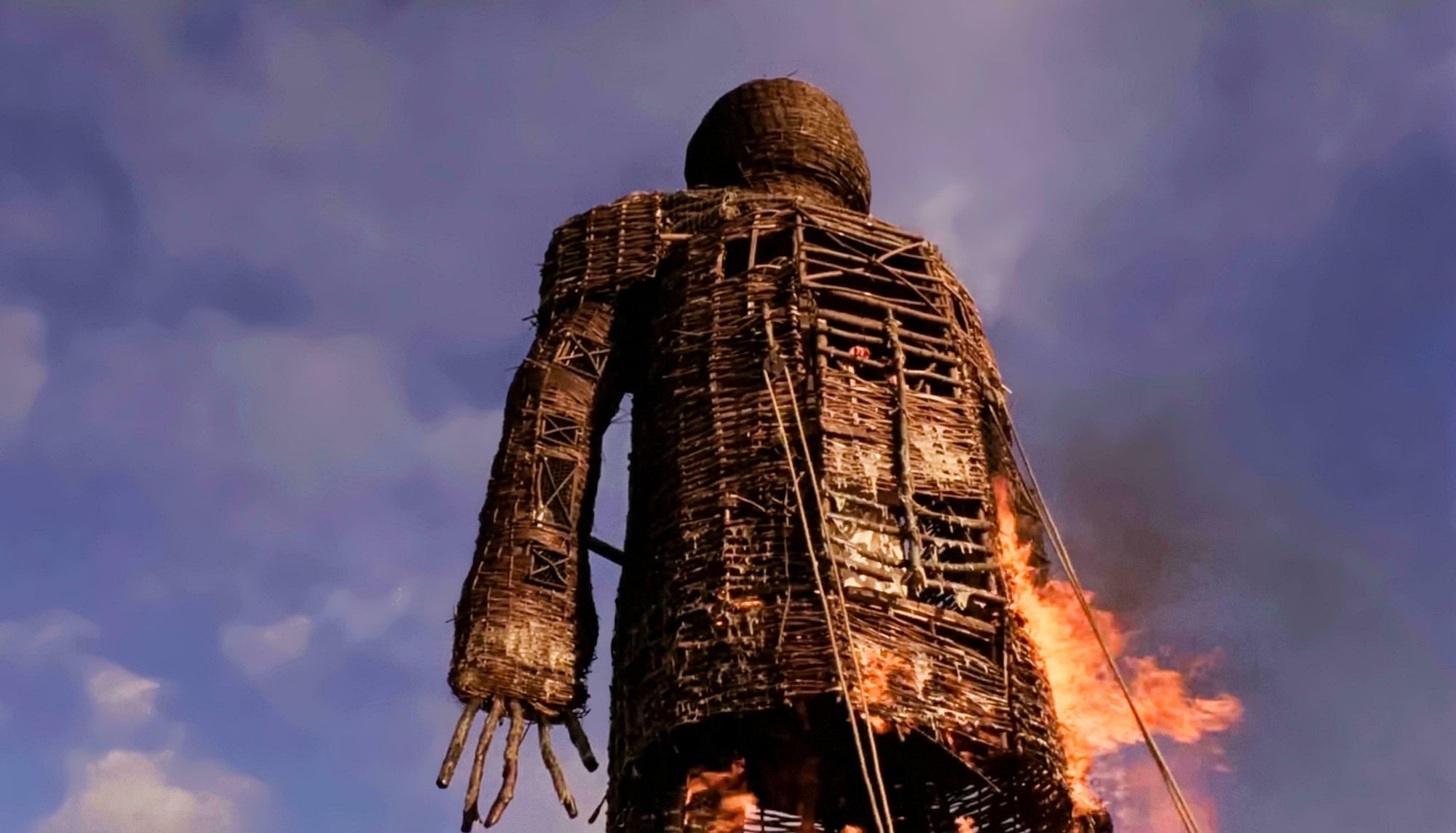 A bigass burning wicker man.