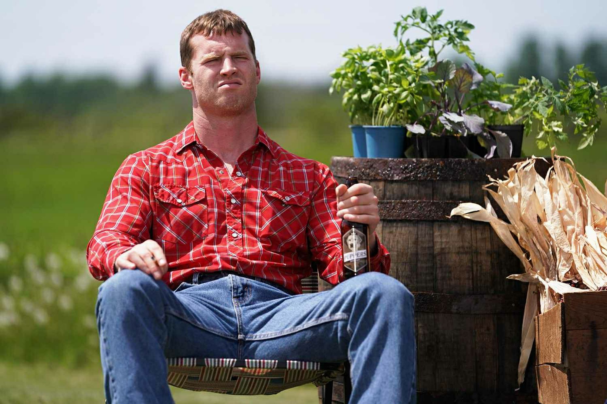 Jared Keeso as Wayne in Letterkenny.