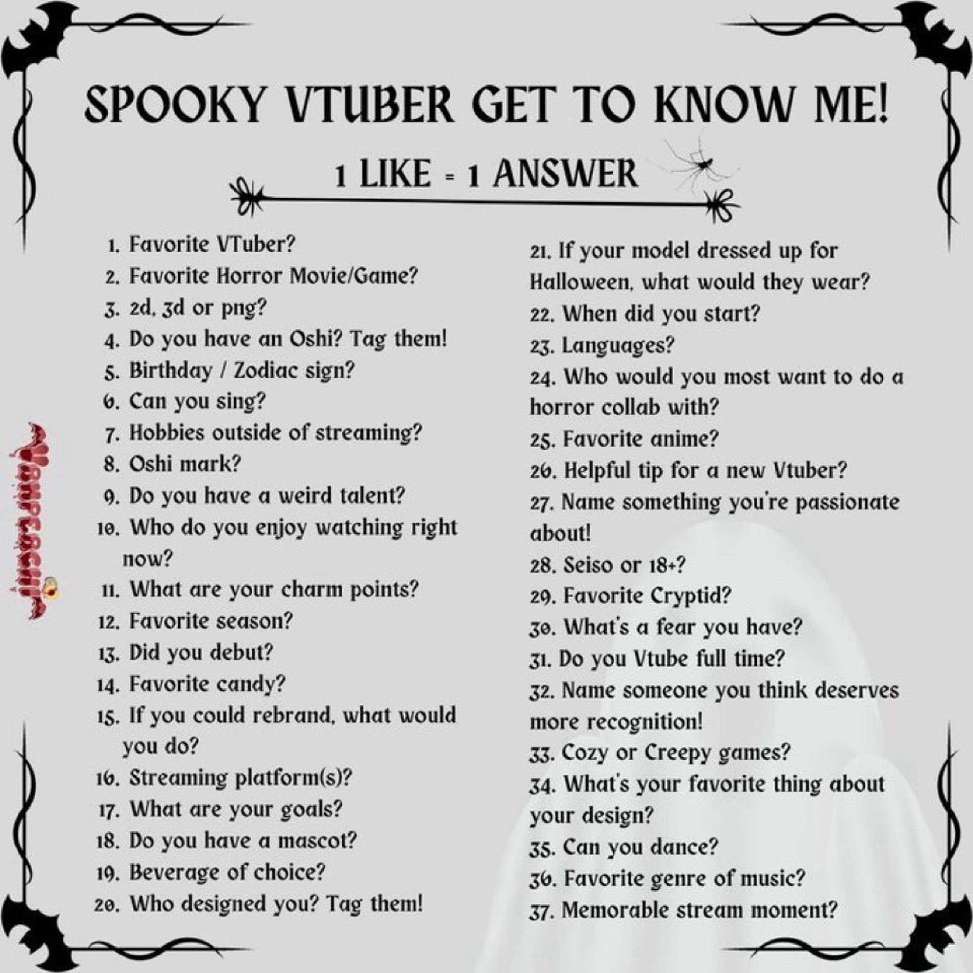 Spooky Vtuber Get To Know Me game.