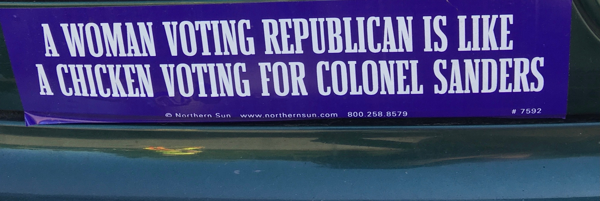 A woman voting Republican is like a chicken voting for Colonel Sanders