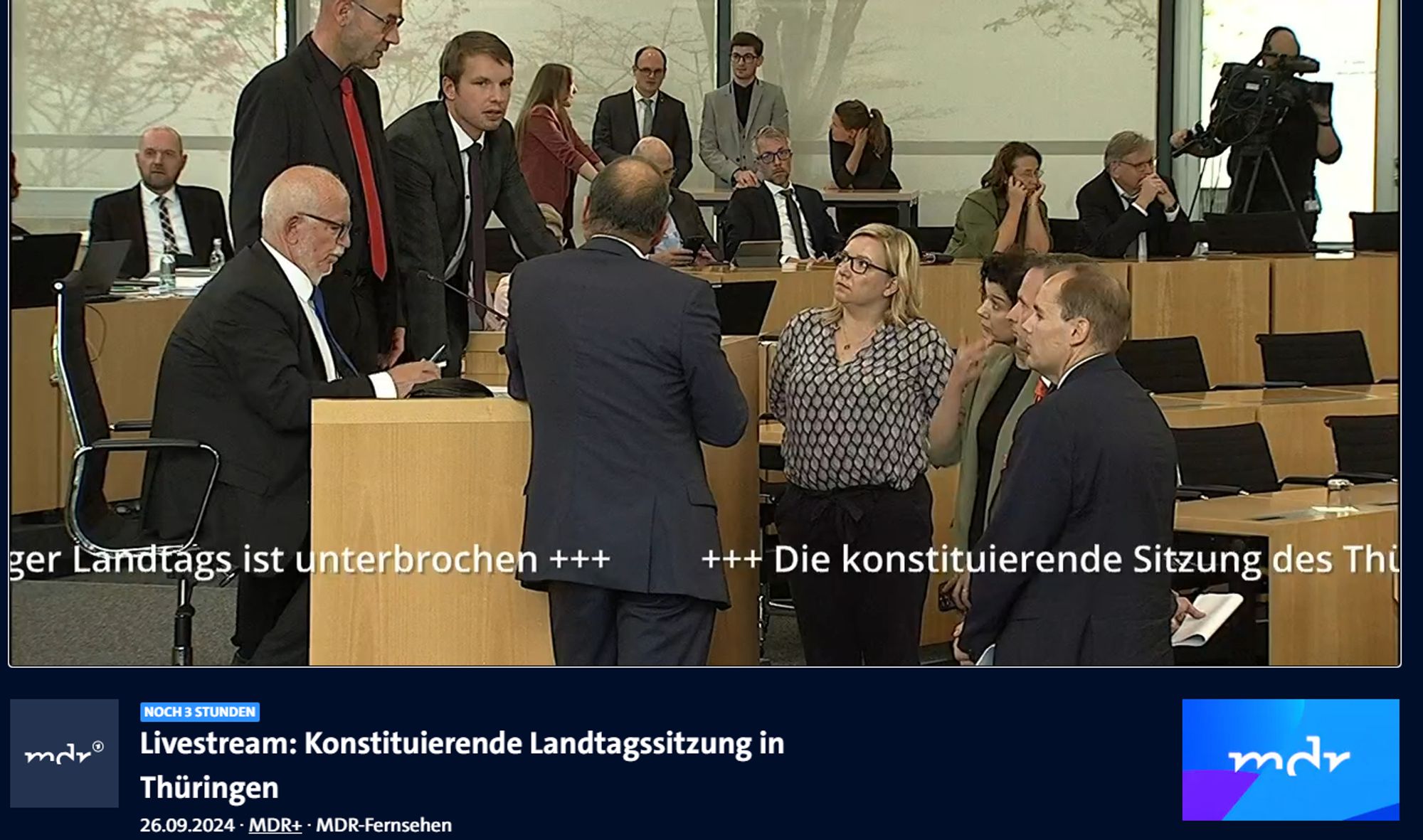 MDR Livestream: Konstituierende Sitzung des Landtages in Thüringen