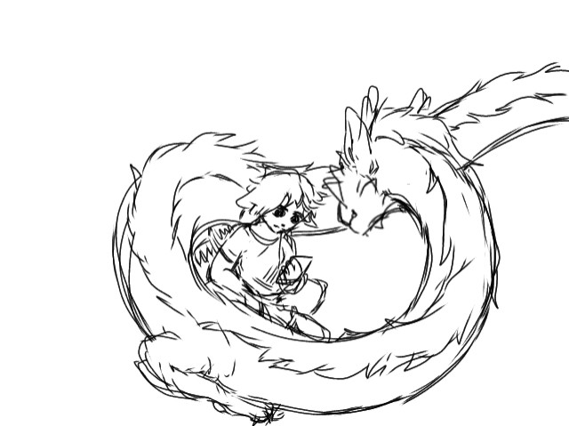 The eastern dragon started to coil around their owner, still unnoticed