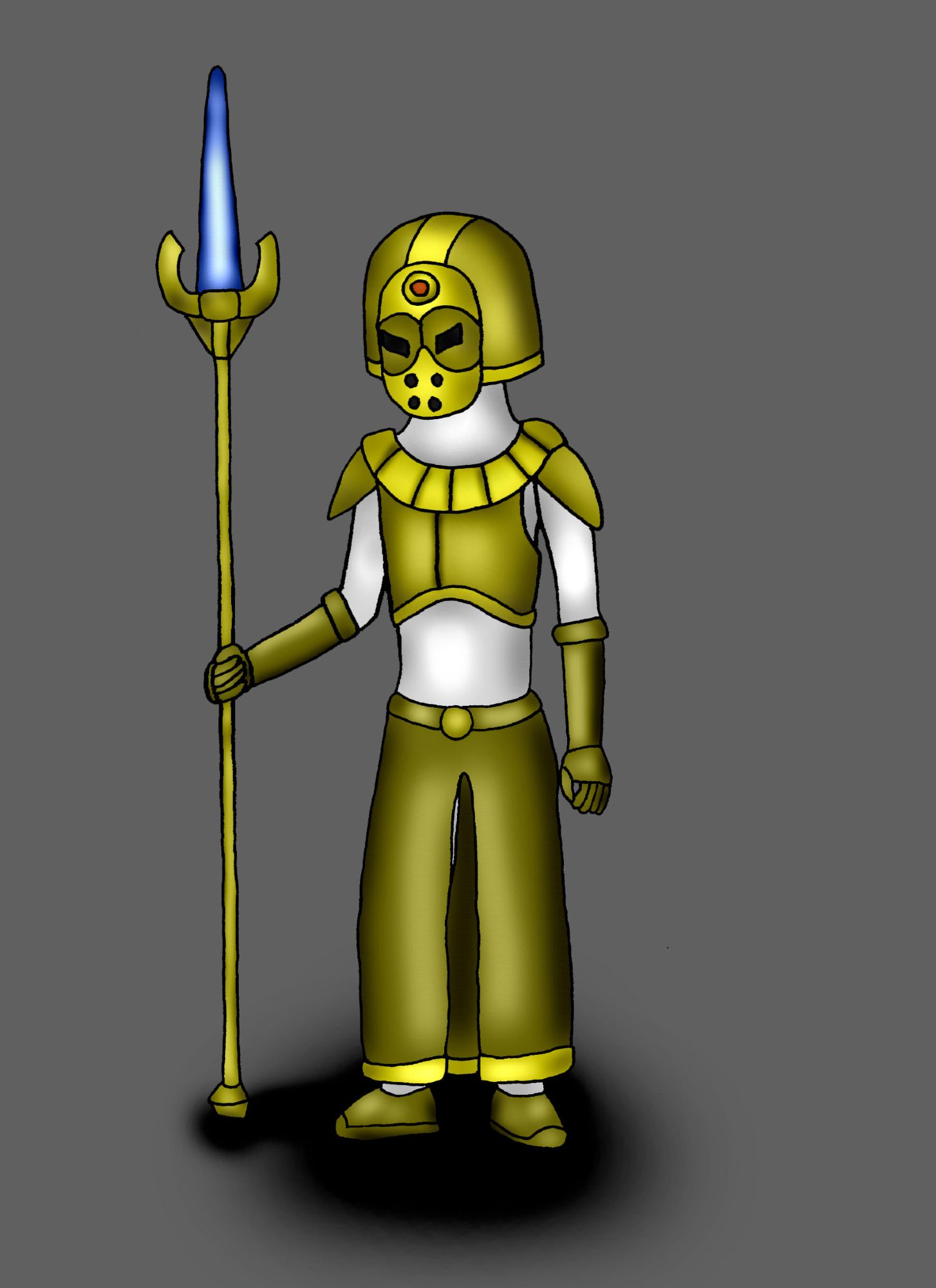 Concept art of a Yalbdalite warrior monk, a Force-sensitive soldier in service of the Church of Yalbdalaoth.