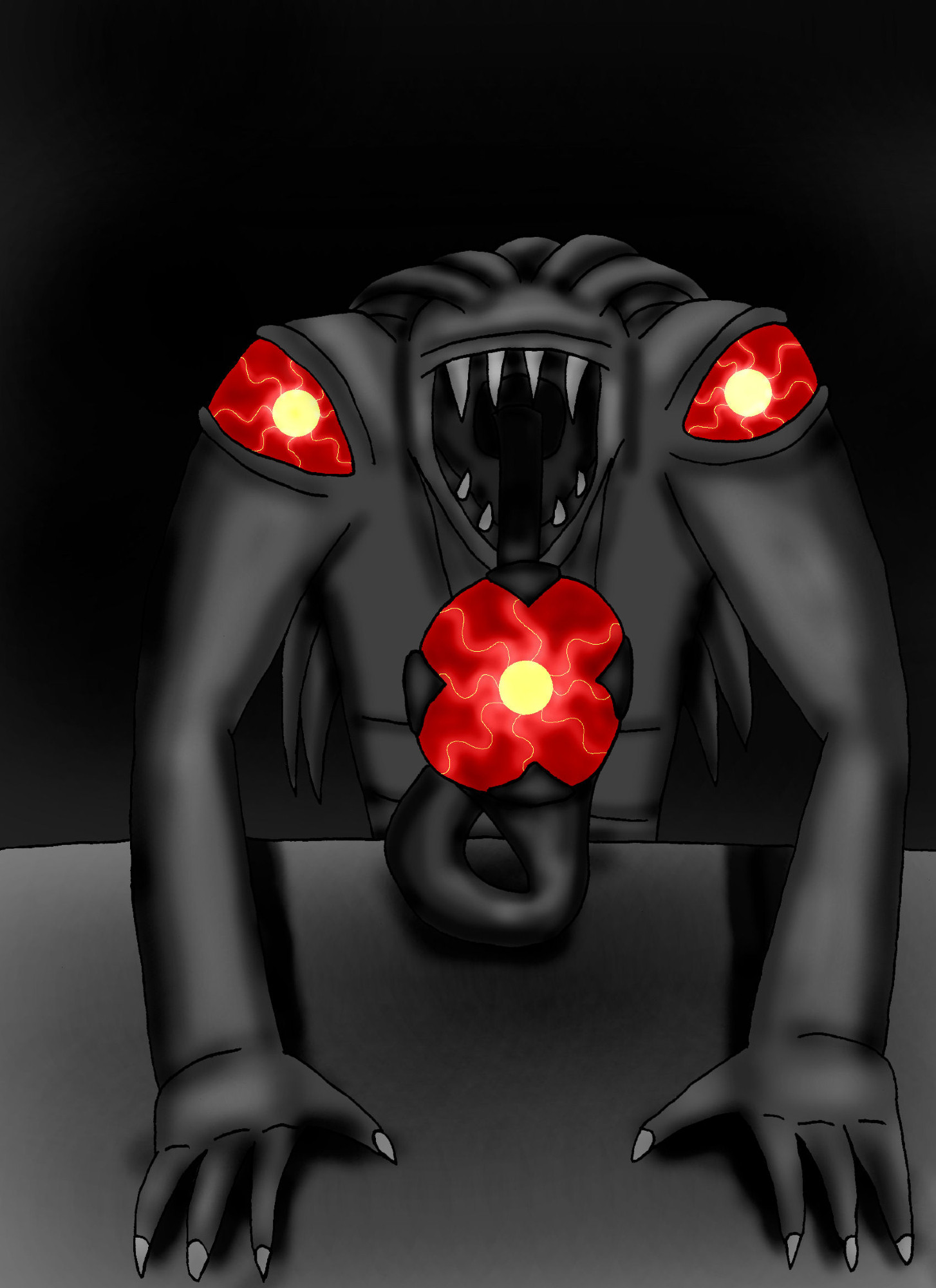 Concept art of the Forceless Archfiend, Mandoculus.