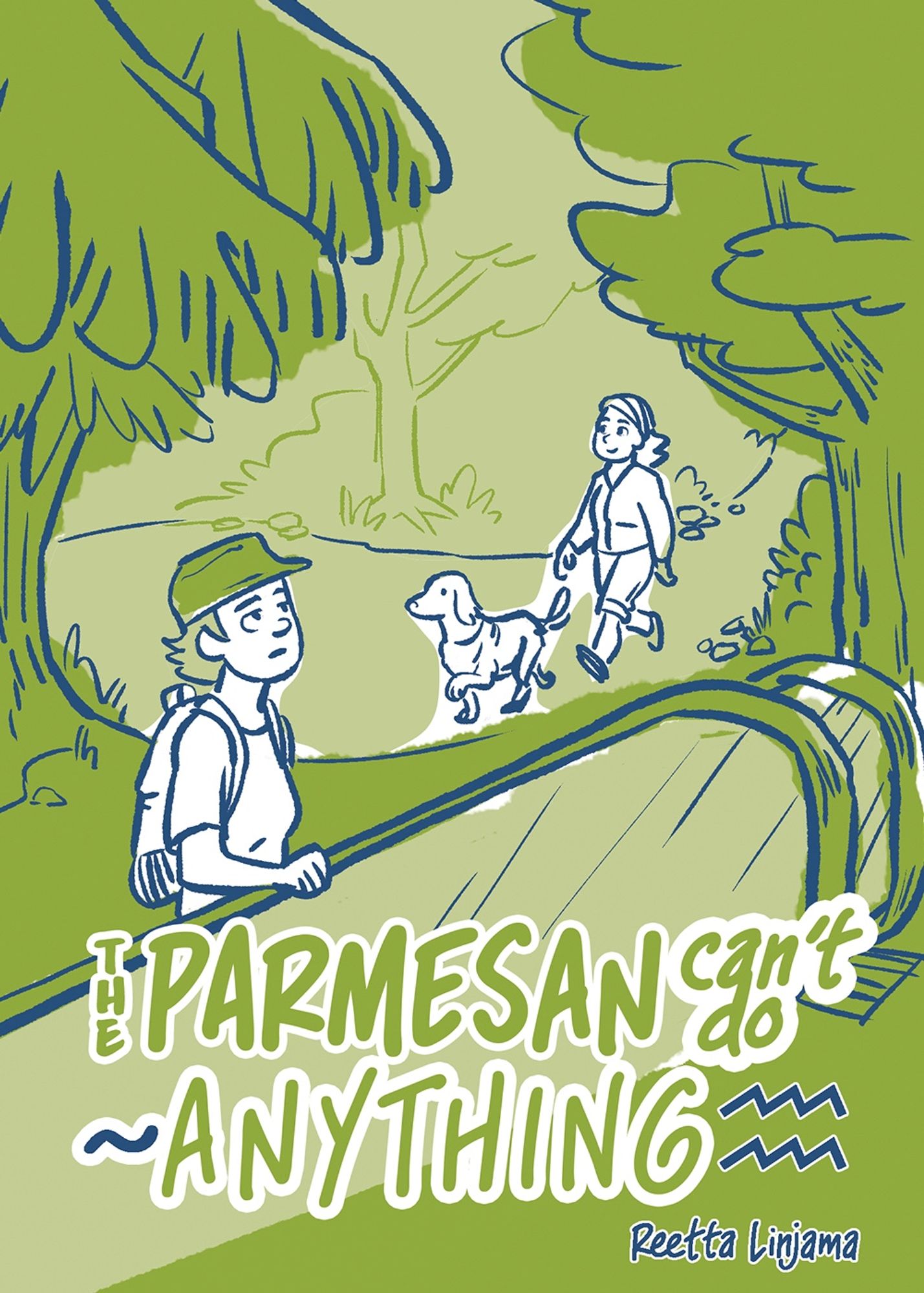 Cover of my digitally drawn minicomic ’The Parmesan Can’t Do Anything’