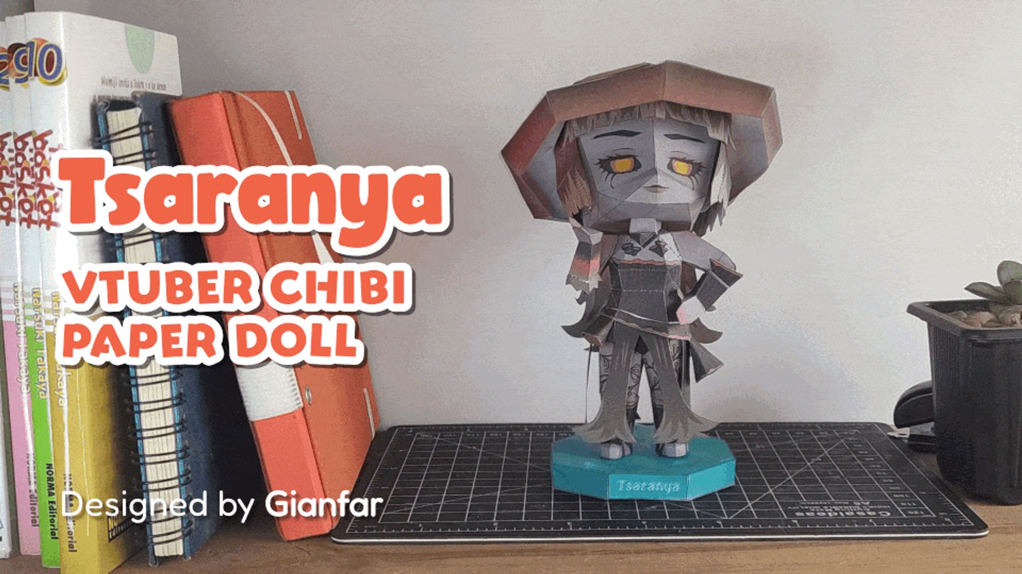 stop motion gif of a spinning papercraft doll