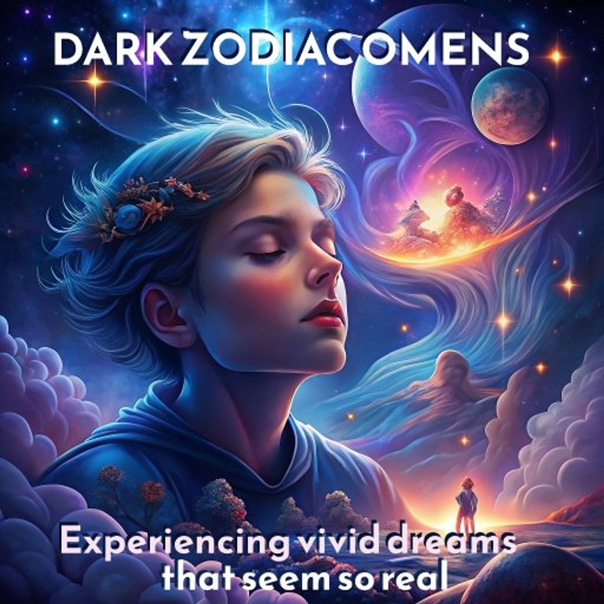 Image of young lady with eyes closed. ASTRAL OMENS FOR GEMINI. Read Your Dark Zodiac Omens and Discover What the Stars Foretell at https://horrorscopes.app/dark-zodiac-omens/