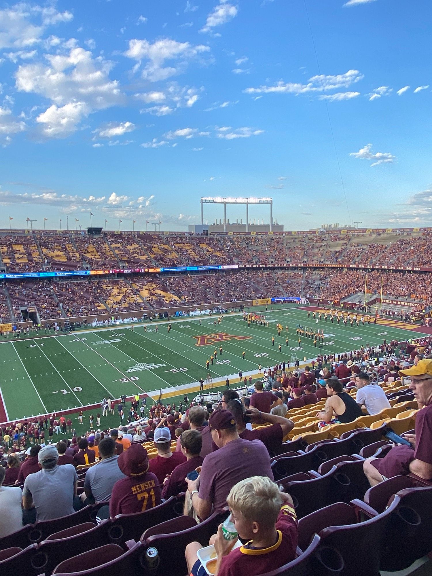 Huntington Bank Stadium in Minneapolis for the Gophers vs Iowa game