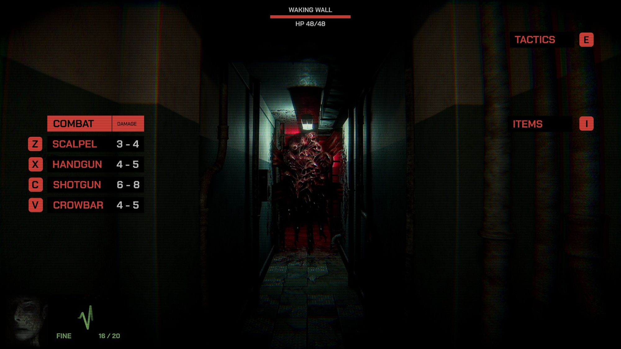 a barricade of corpses and flesh blocks a hallway