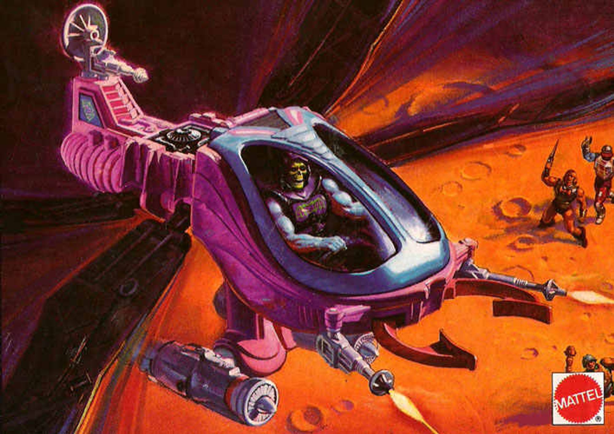 Fright Fighter box art, depicting an insectoid helicopter like vehicle