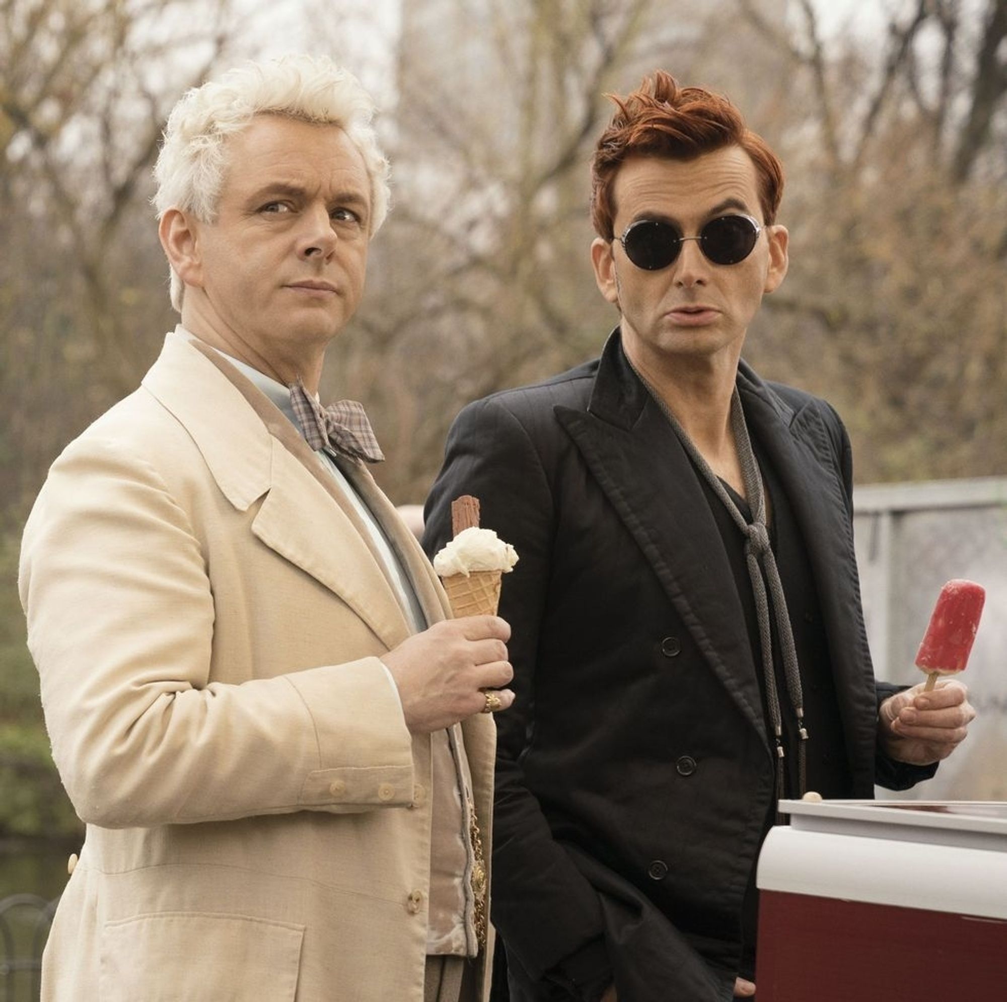 Crowley and Aziraphale from Good Omens 