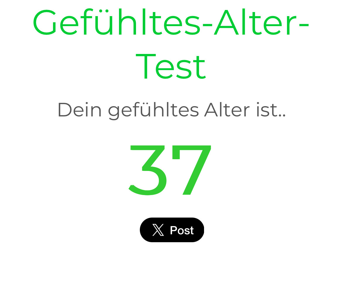 Gefühltes Alter Test. 37