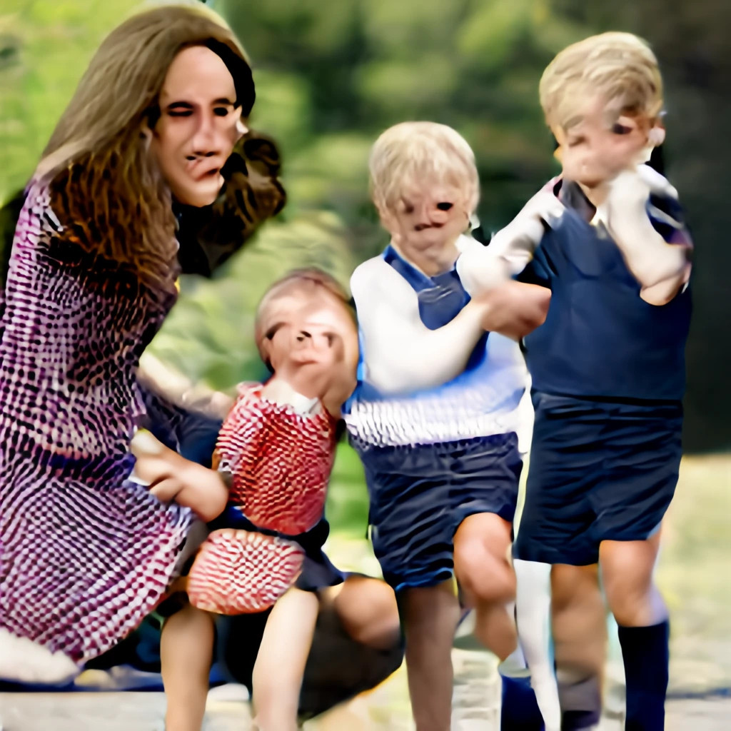 Totally real photograph of Kate Middleton and her kids