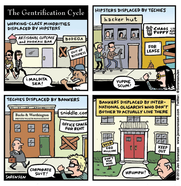 A comic about gentrification by Jen Sorensen.