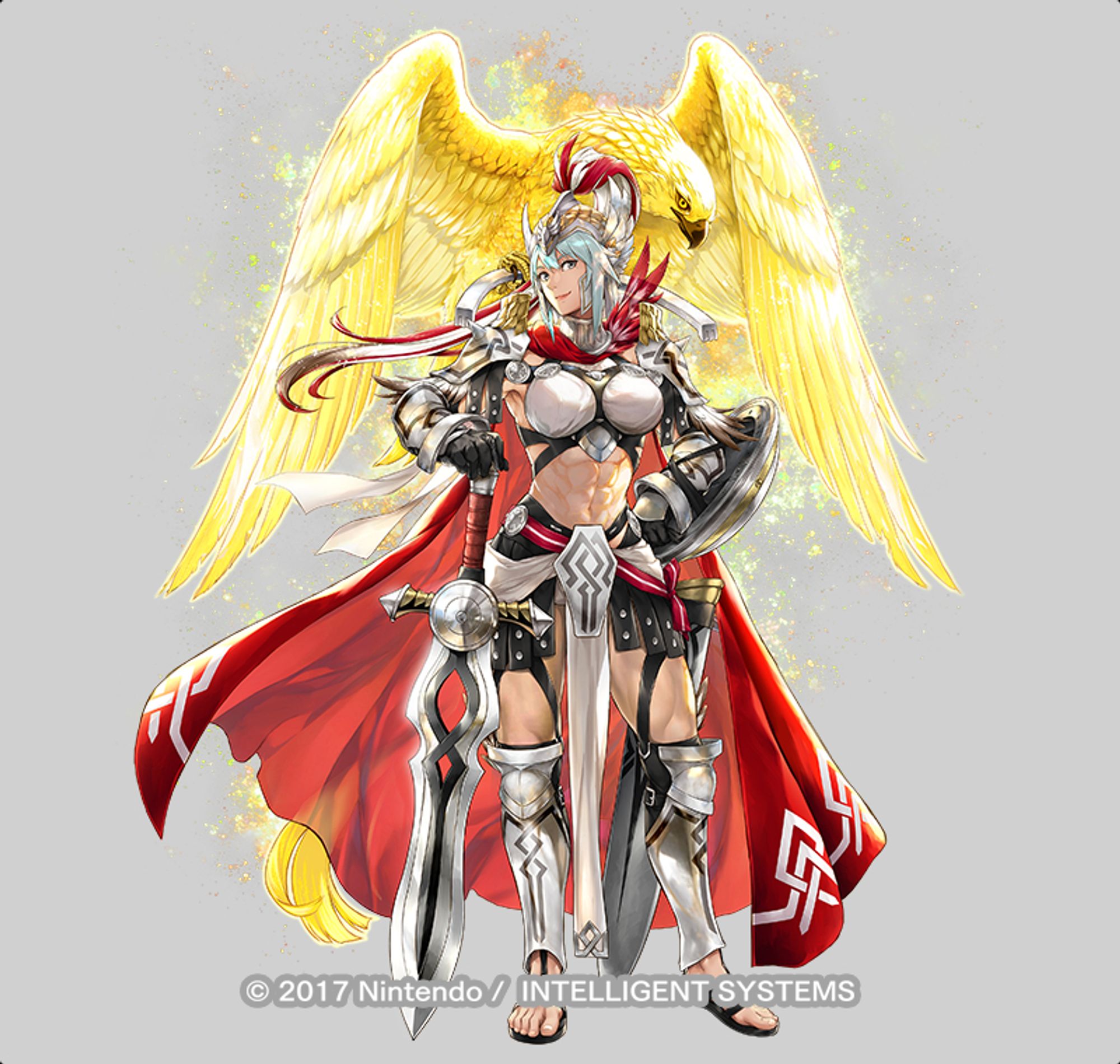 artwork of an alternate form of dagr from fire emblem heroes. it is a very dynamically lit and extremely well drawn piece. way better than the lyn one!! wow!!!